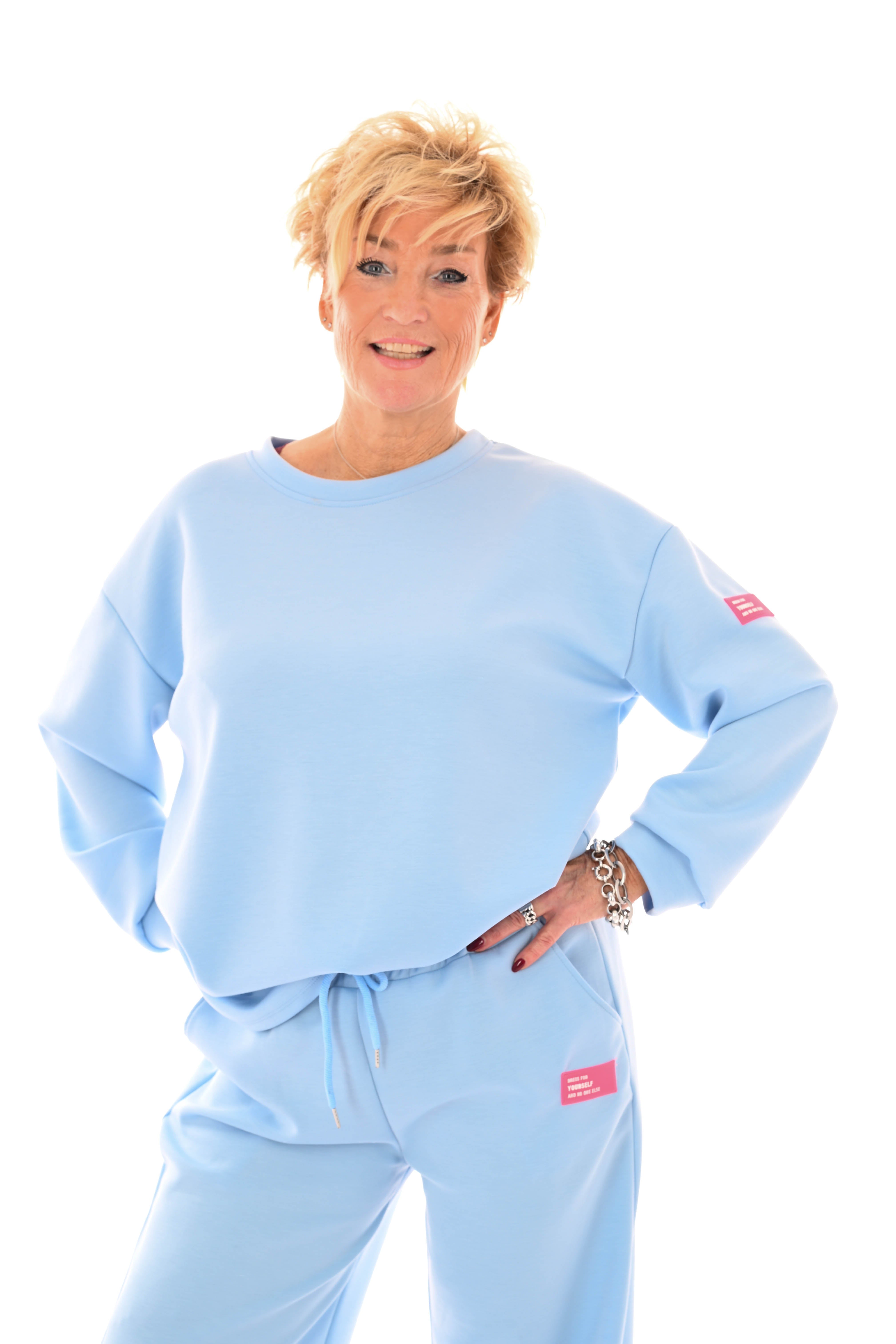 Tweedelig pak applicatie dress for yourself lichtblauw