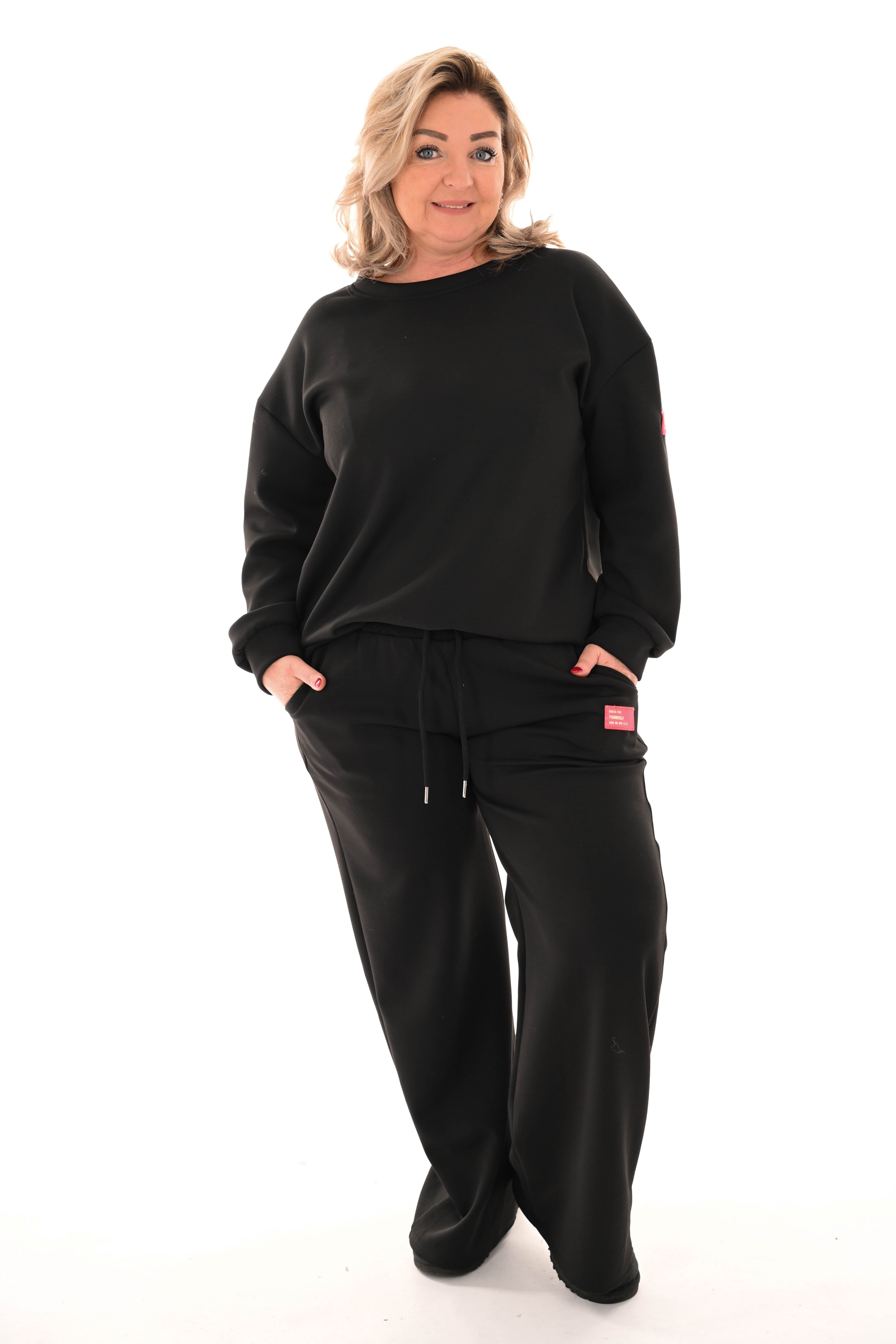 Tweedelig pak applicatie dress for yourself zwart