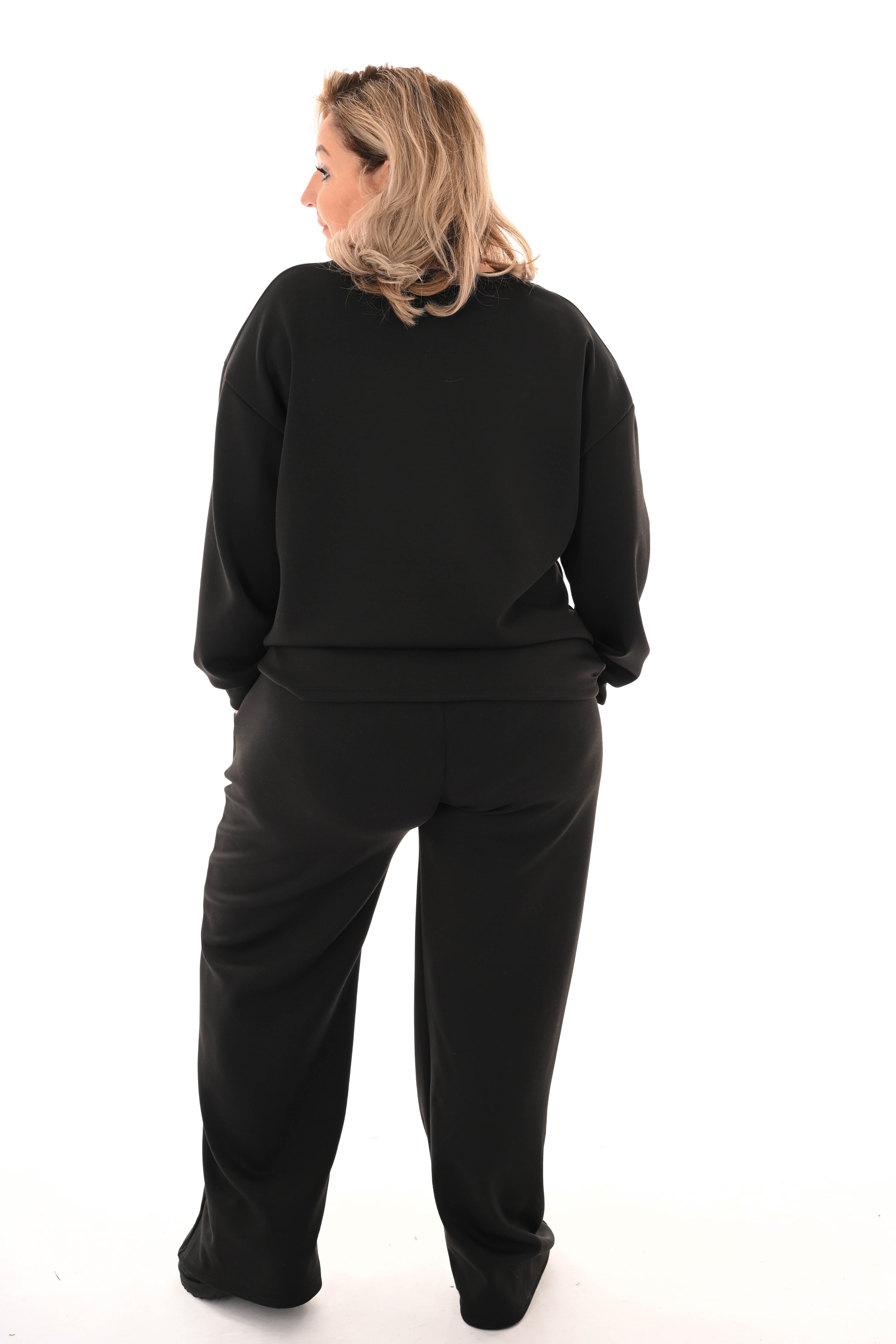 Tweedelig pak applicatie dress for yourself zwart