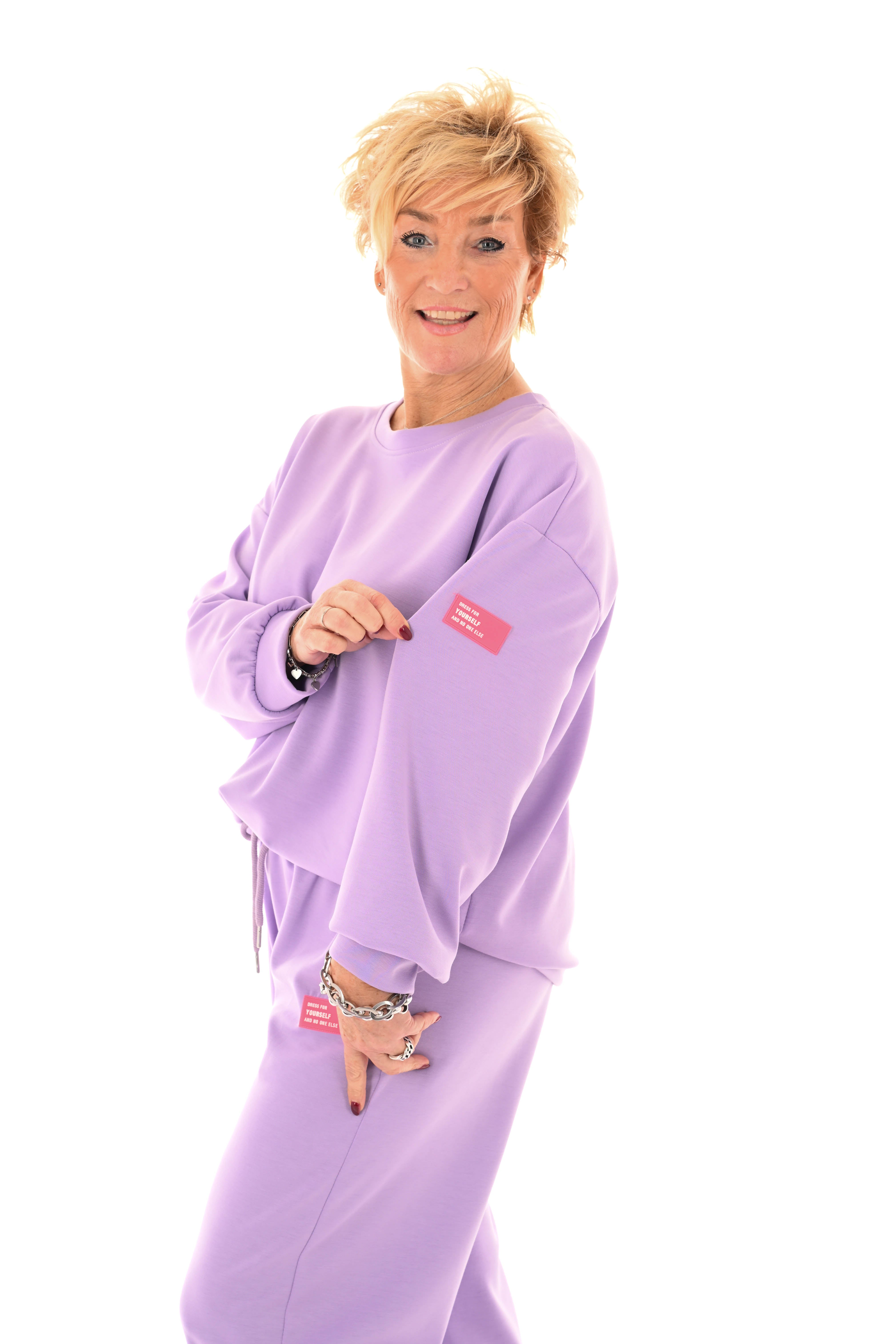 Tweedelig pak applicatie dress for yourself lila