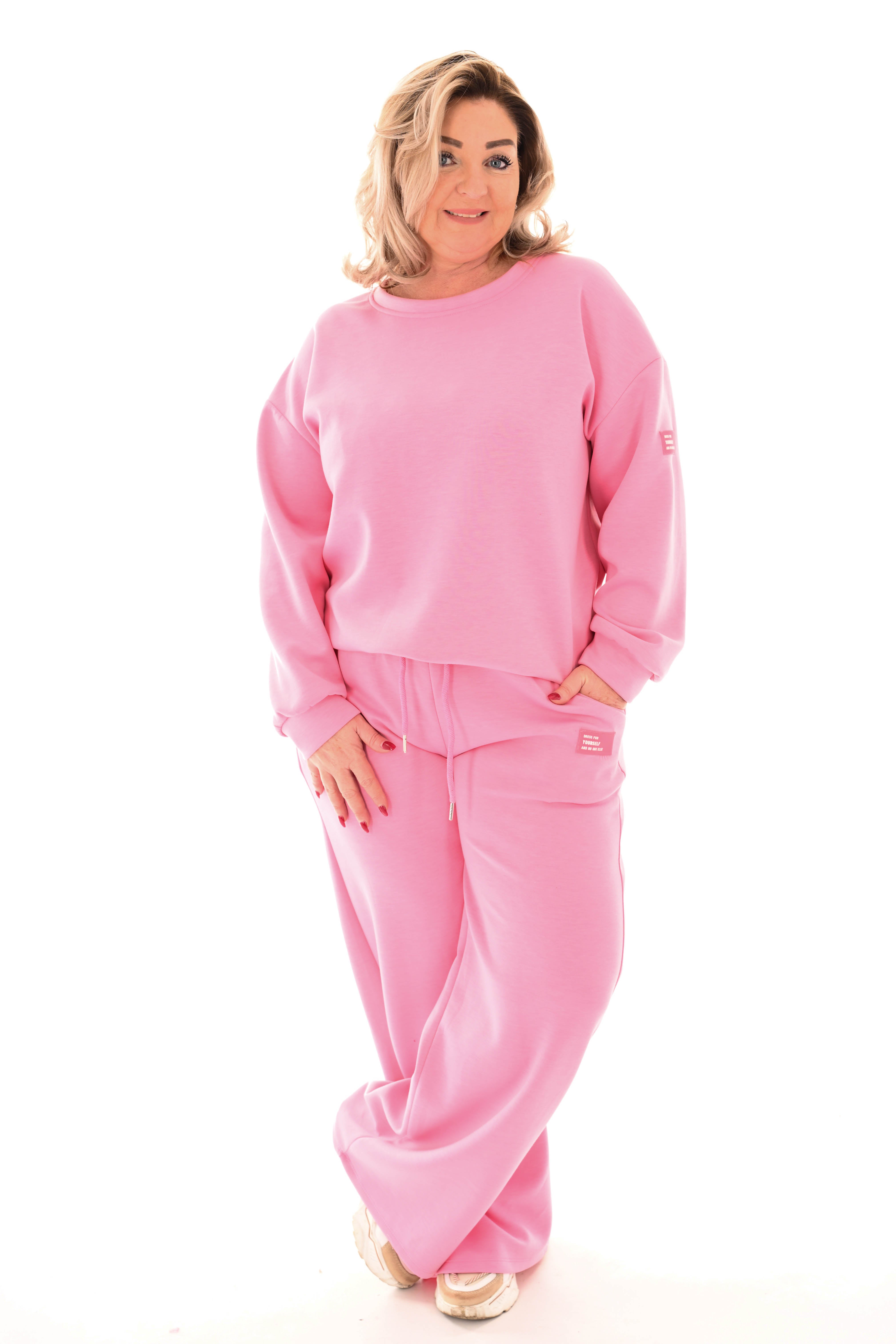 Tweedelig pak applicatie dress for yourself roze