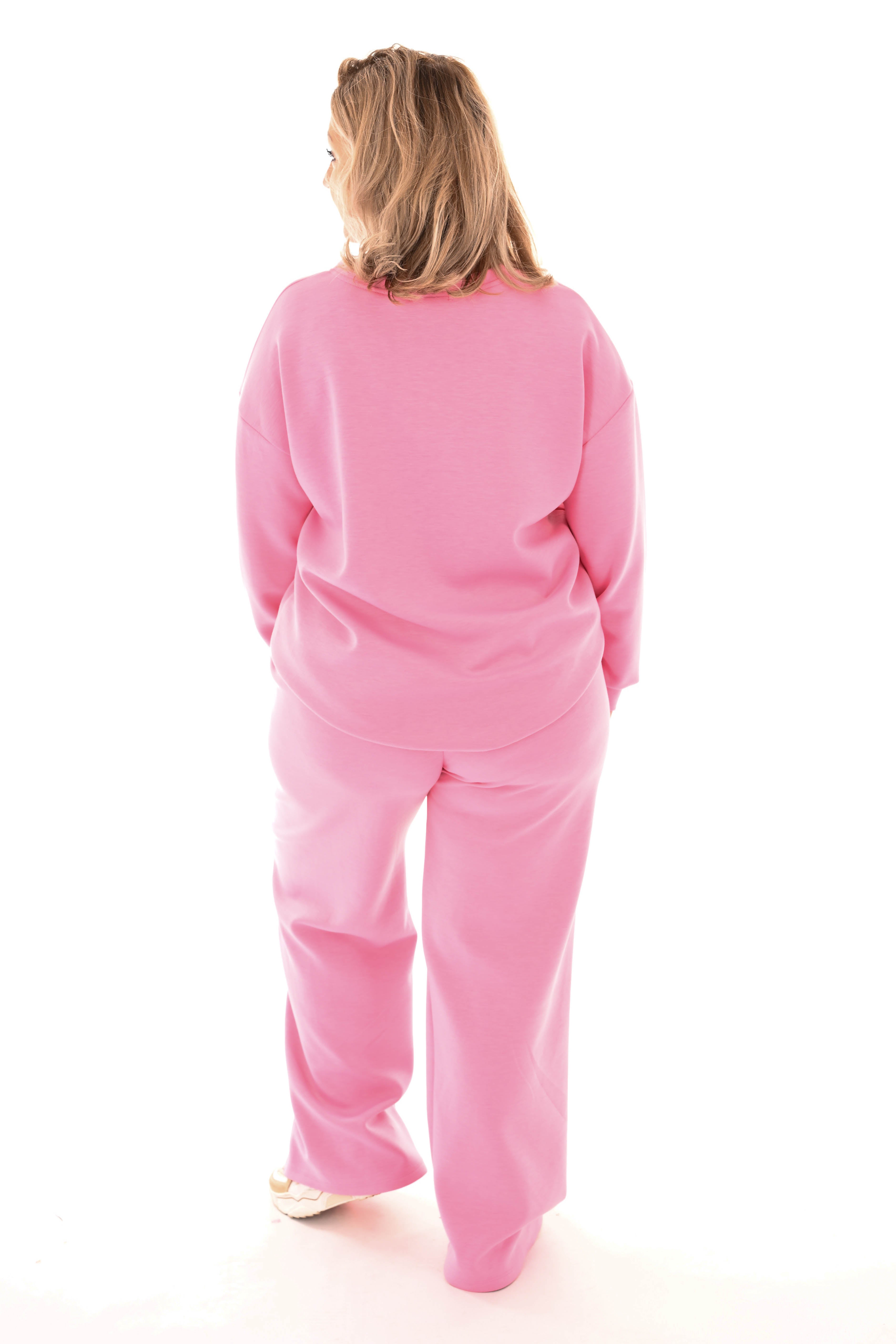 Tweedelig pak applicatie dress for yourself roze