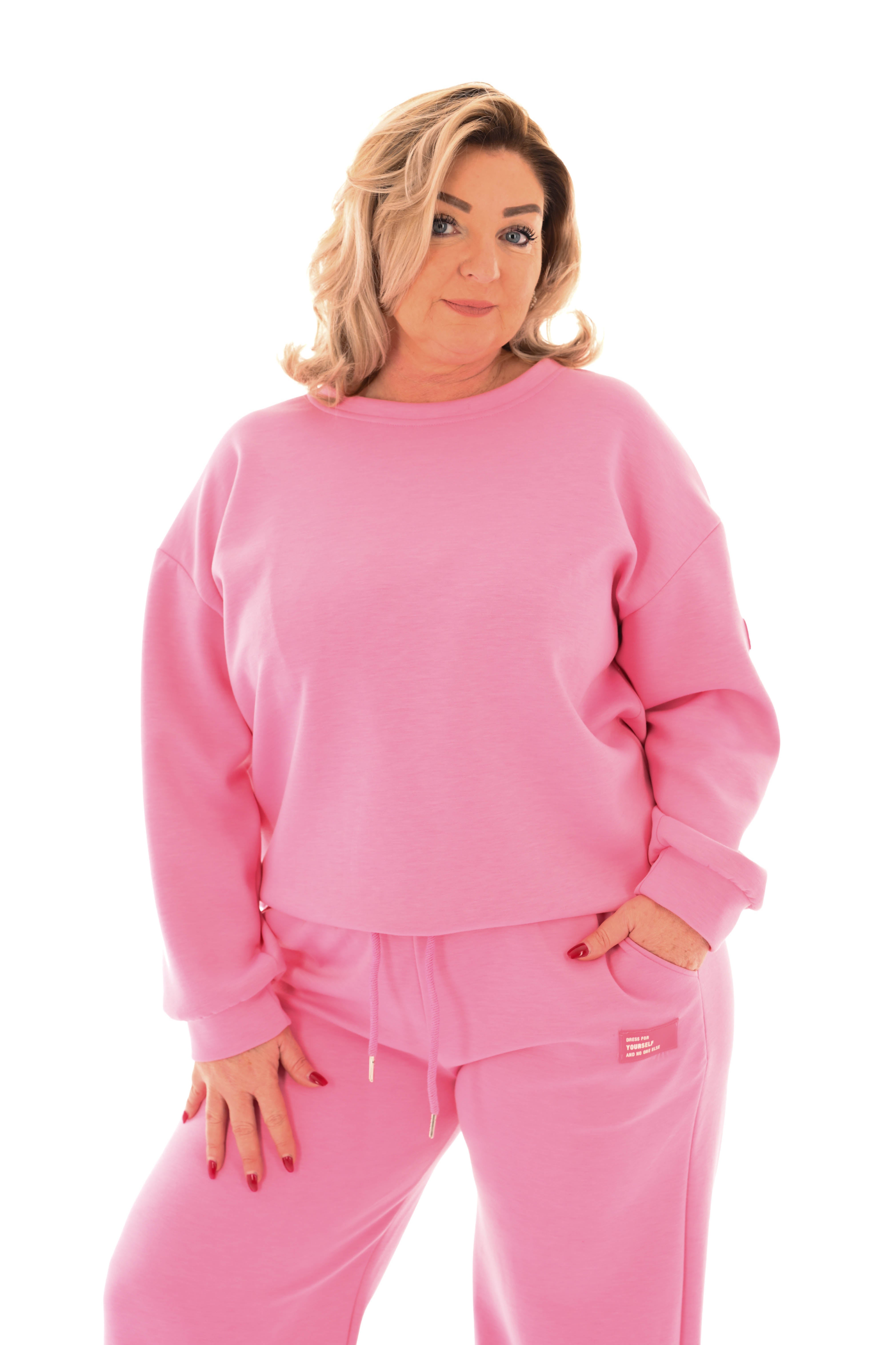 Tweedelig pak applicatie dress for yourself roze