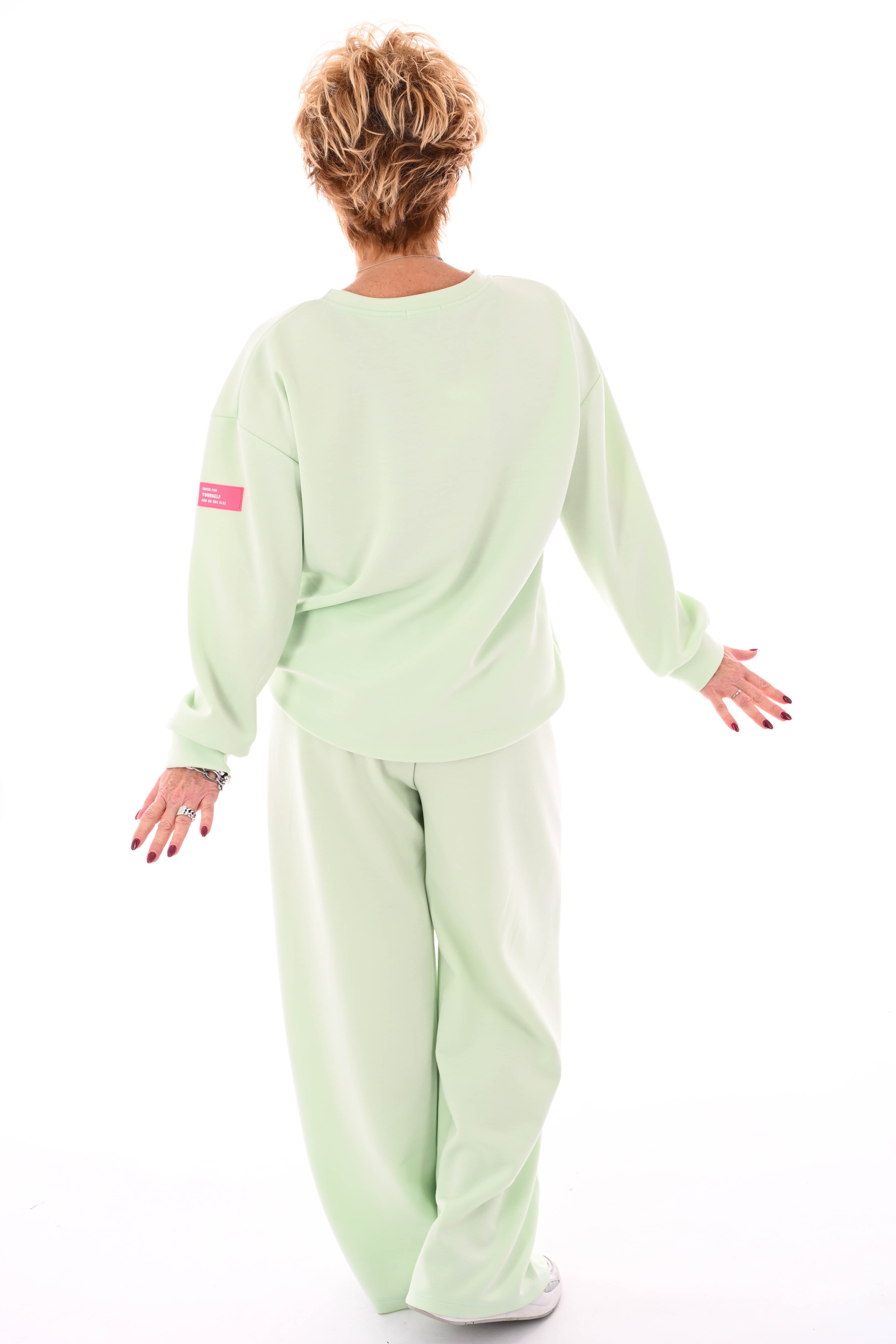 Tweedelig pak applicatie dress for yourself lichtgroen