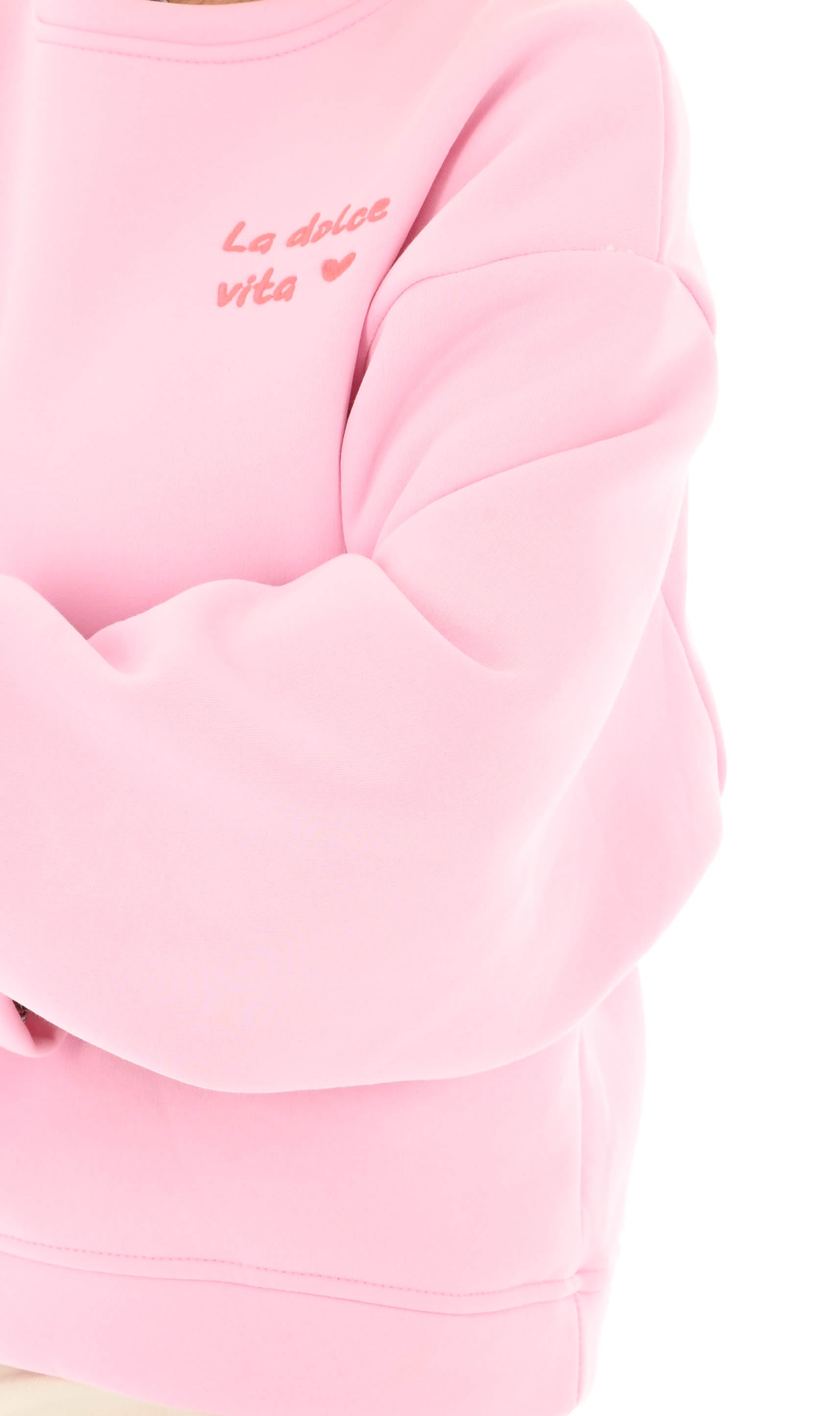 Sweater la dolce vita lichtroze