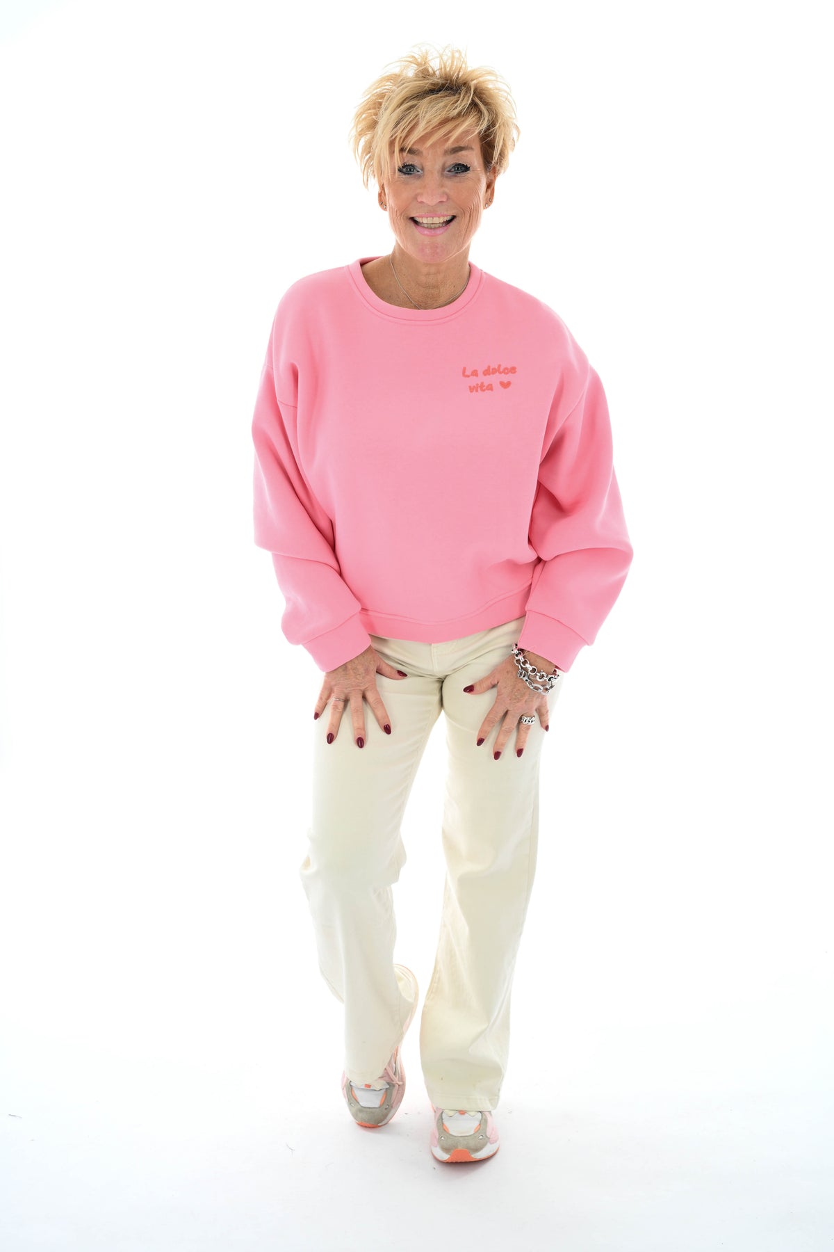 Sweater la dolce vita roze