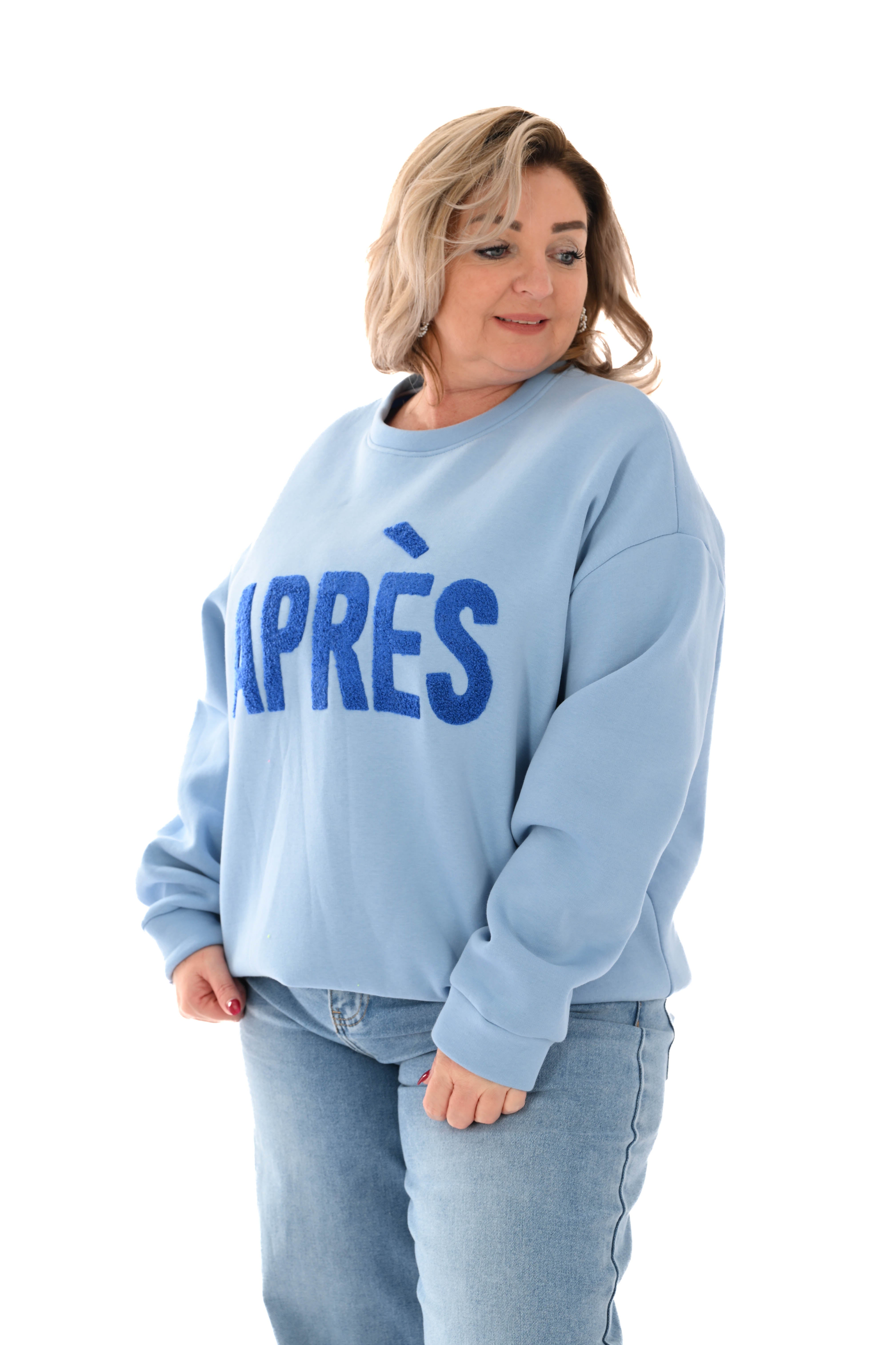 Sweater apres lichtblauw