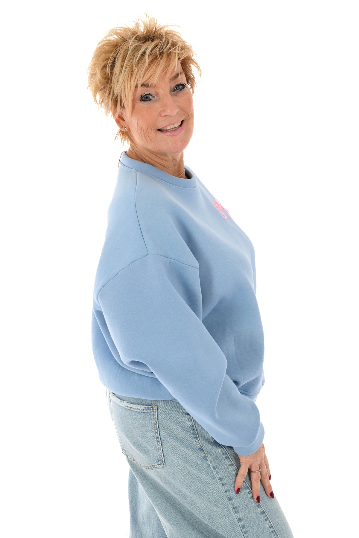 Sweater iconic club lichtblauw