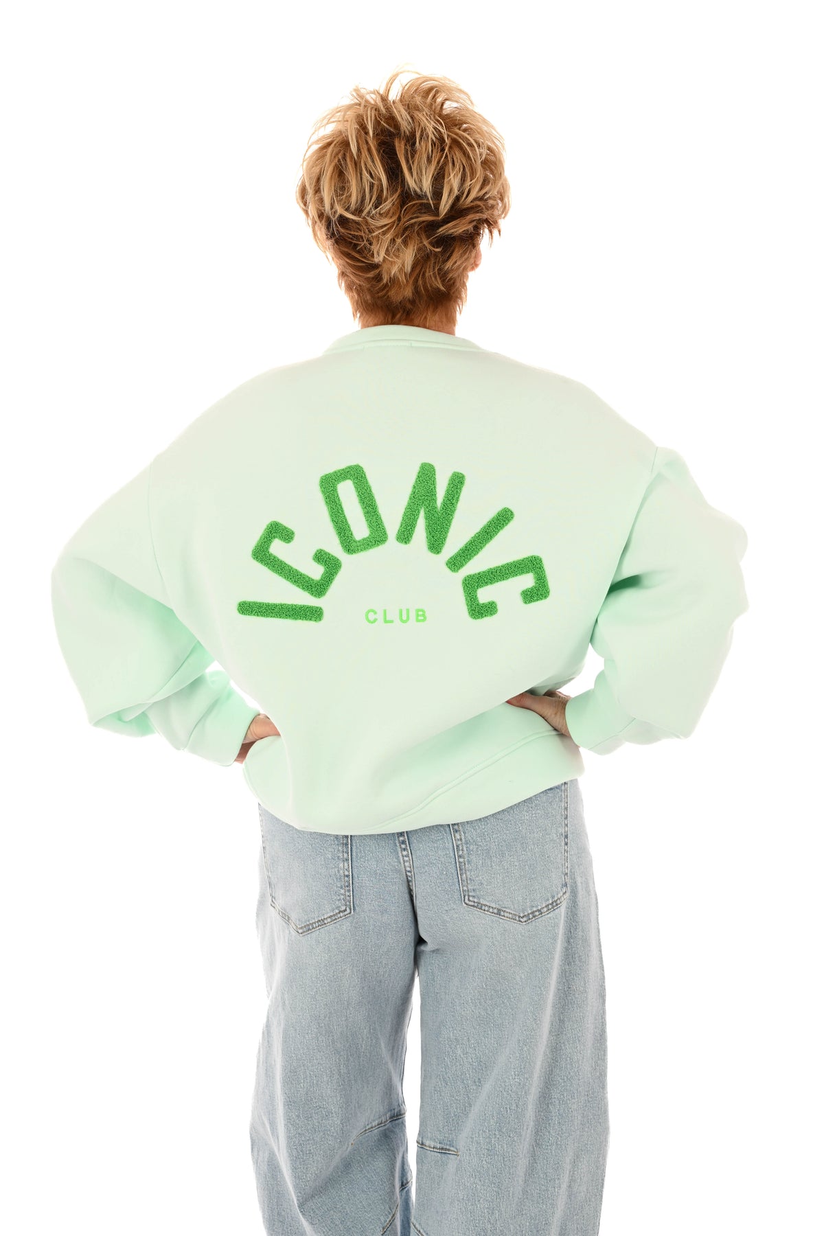 Sweater iconic club mintgroen