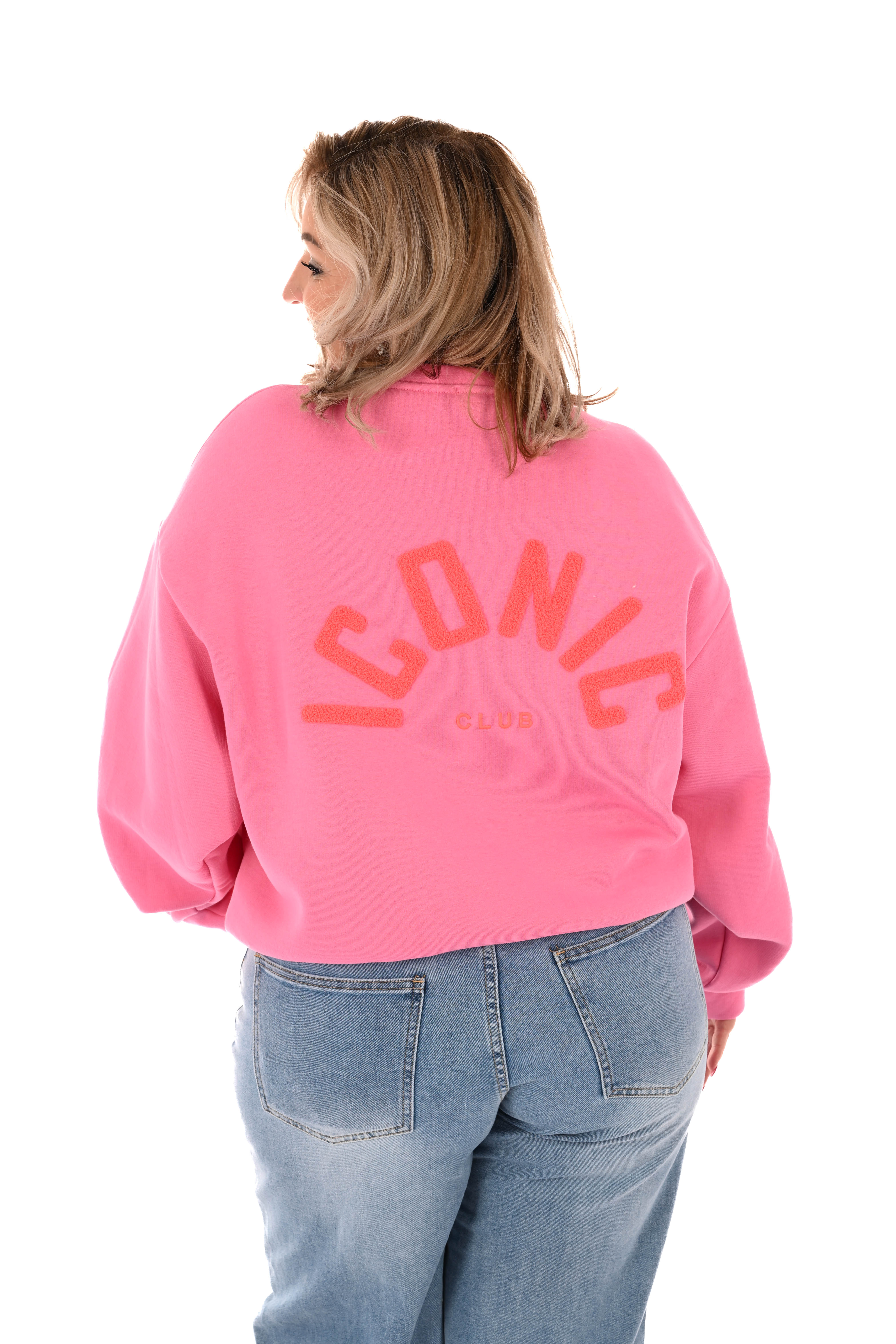 Sweater iconic club roze