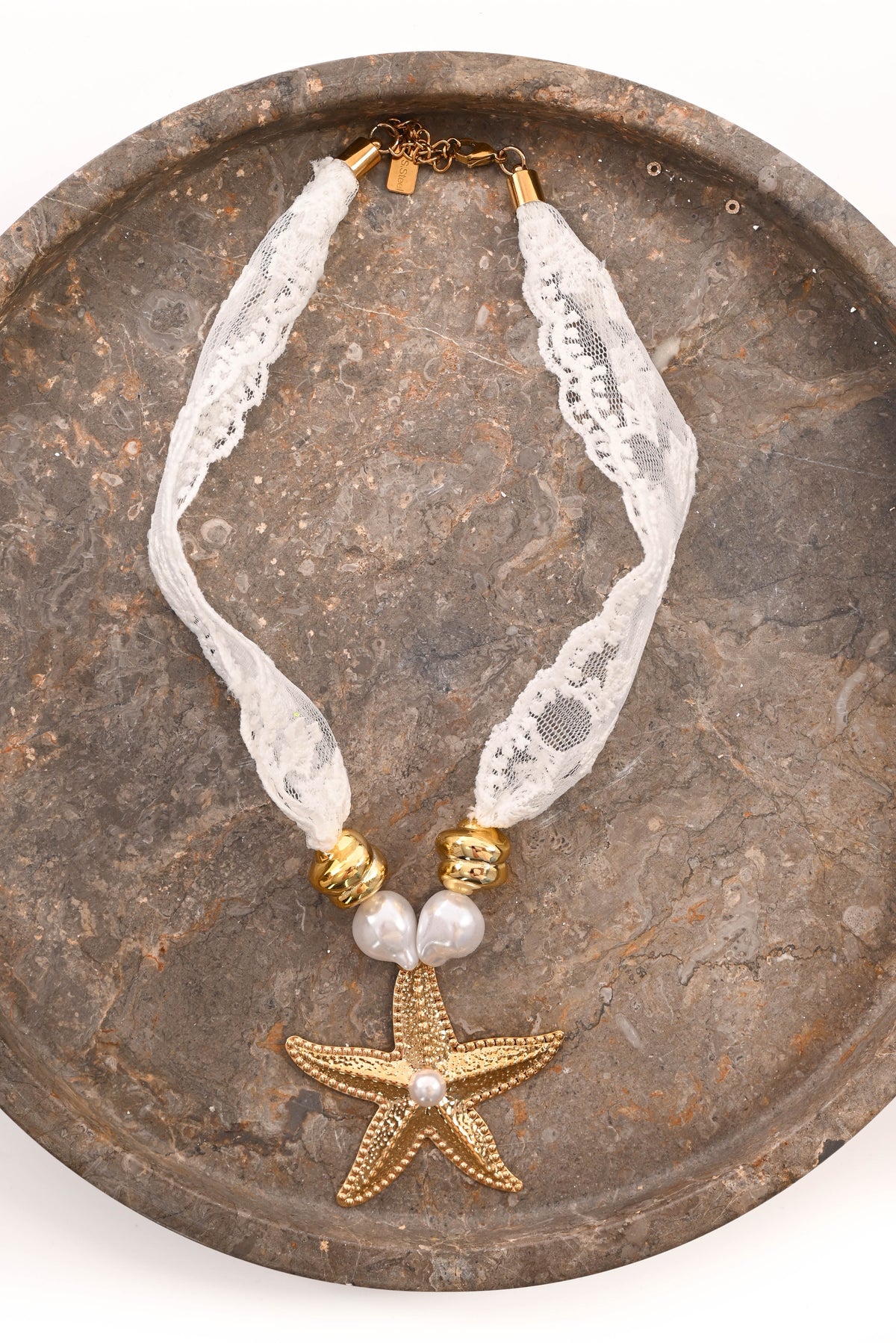 Ketting kant zeester goud