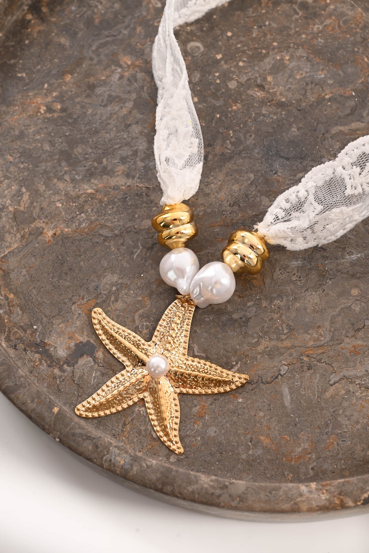 Ketting kant zeester goud