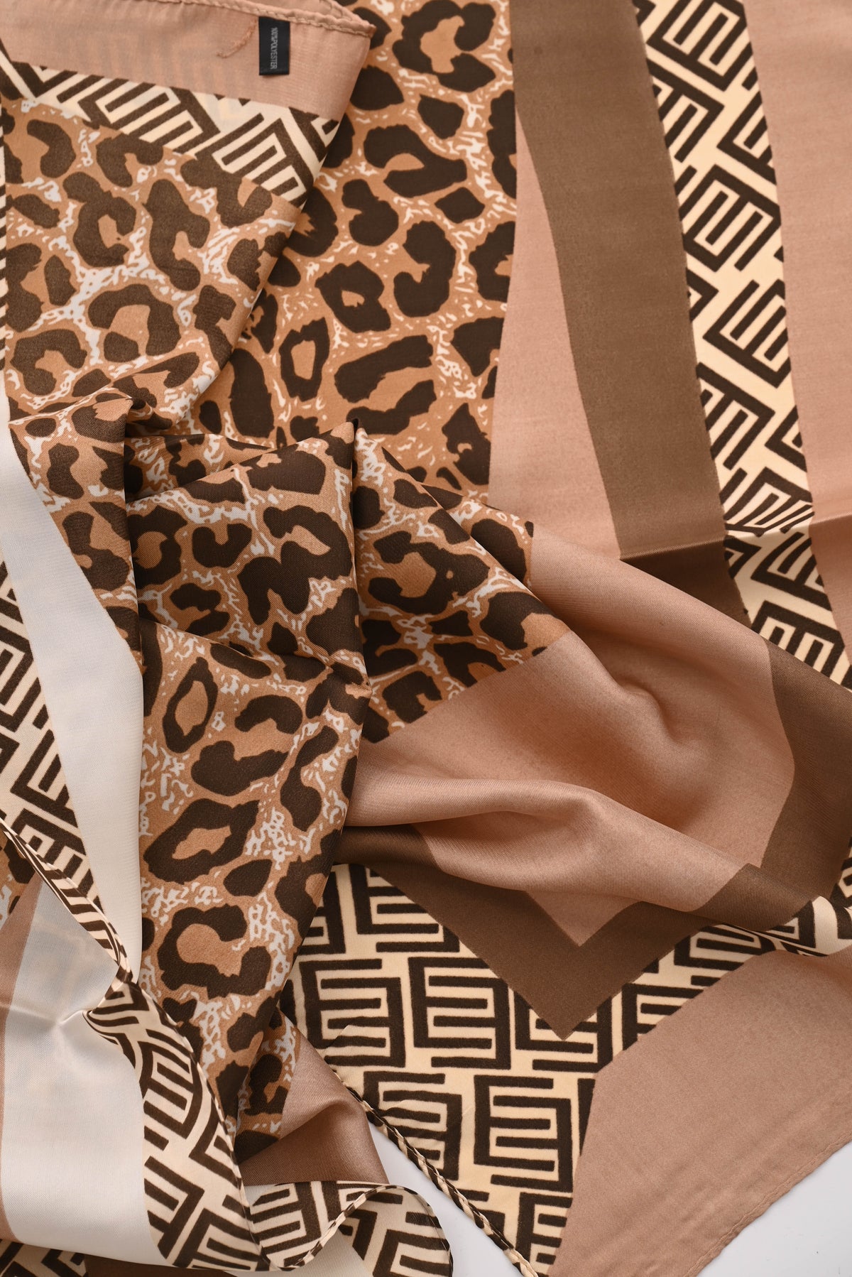 Kort sjaaltje panter/maze beige