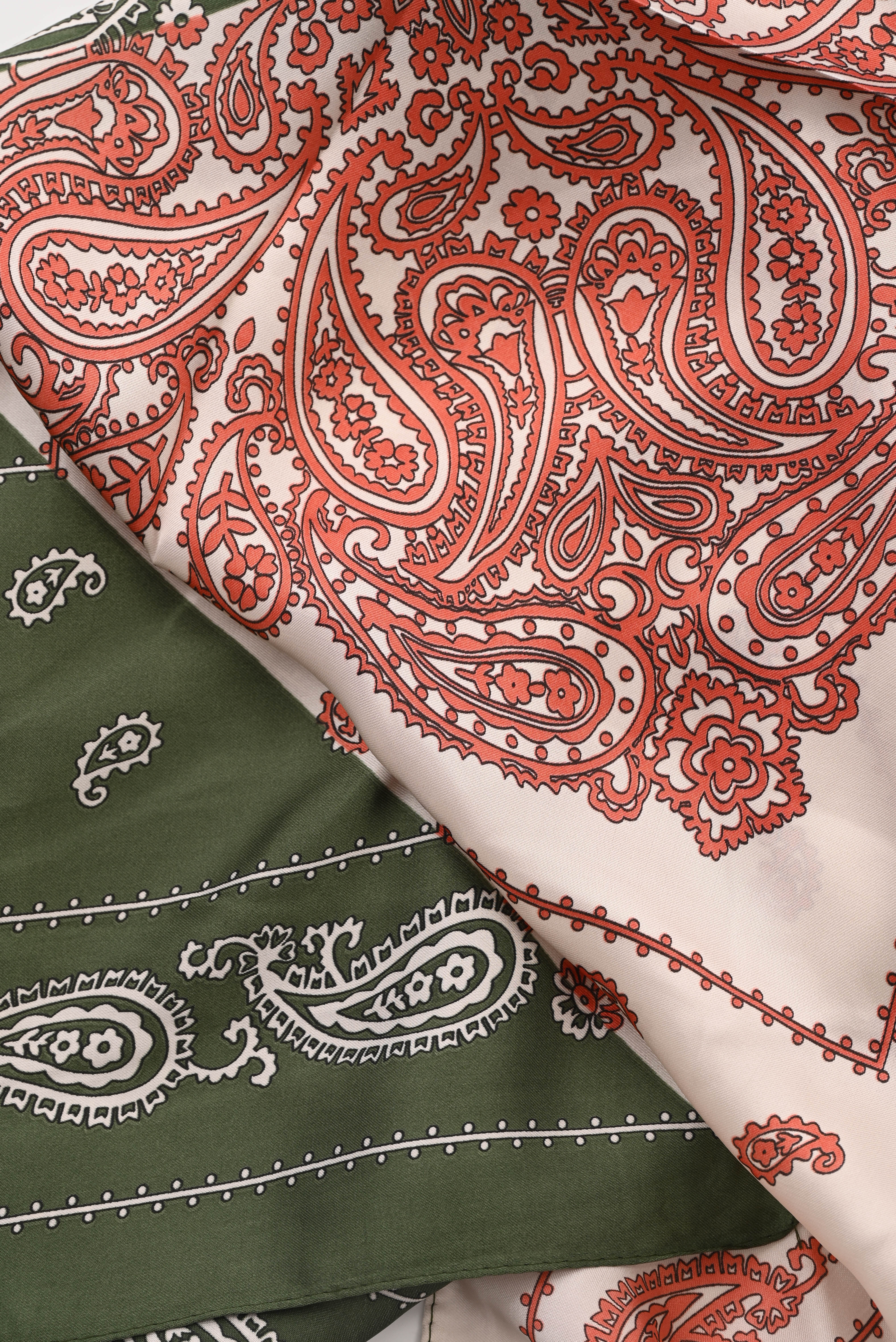 Kort sjaaltje paisley groen