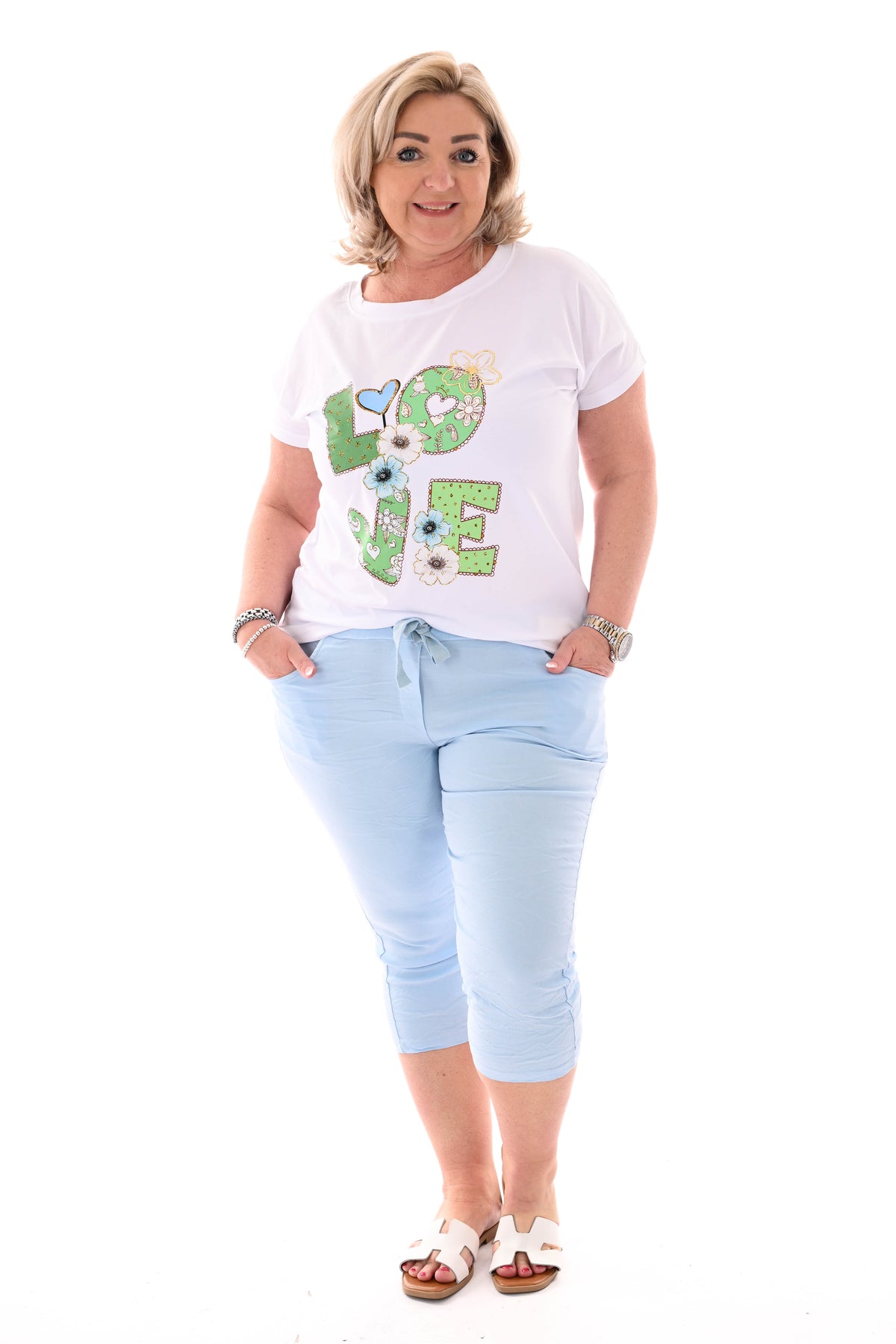 T-shirt met tekst groen