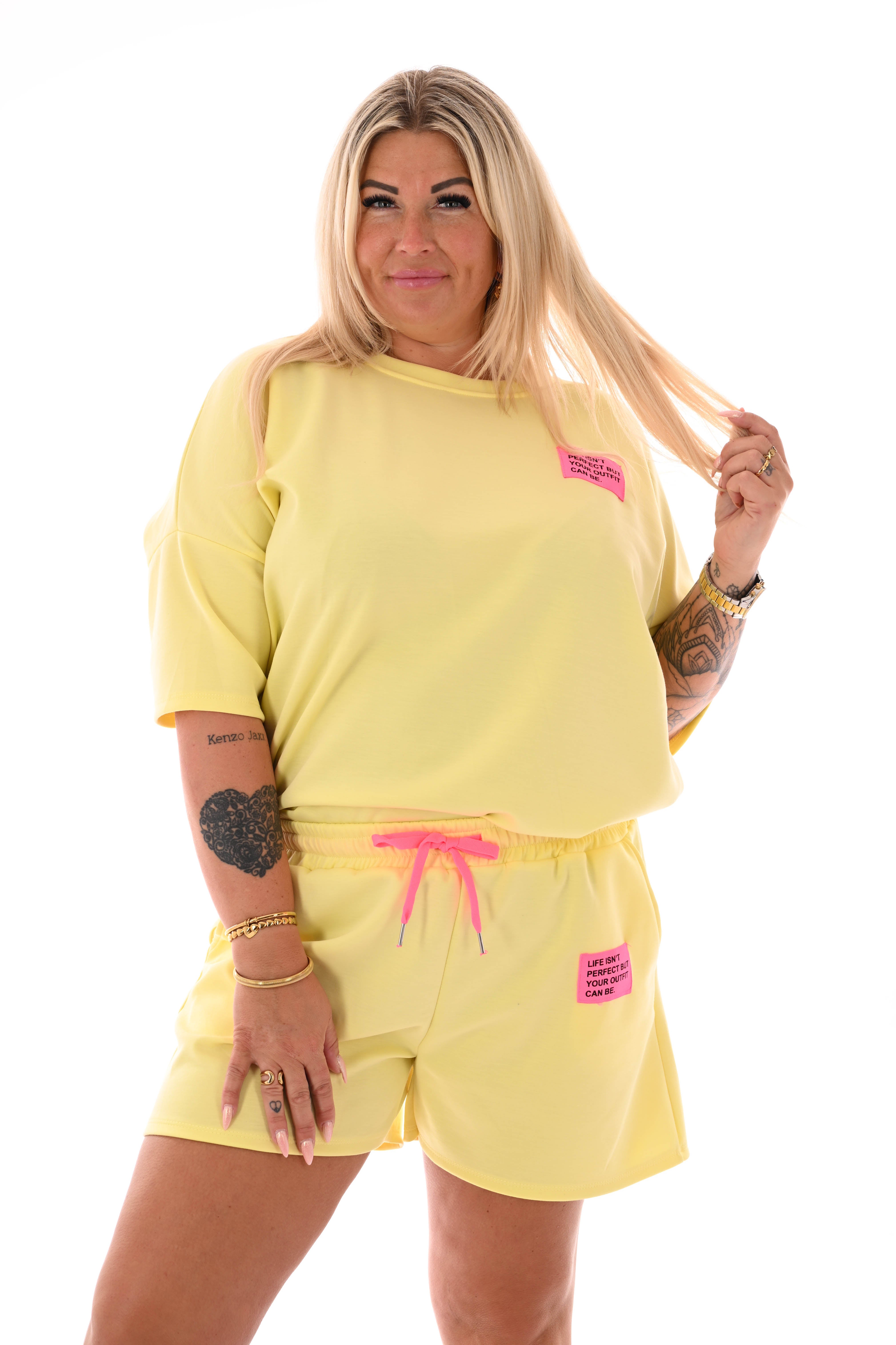 Twinset applicatie uni geel