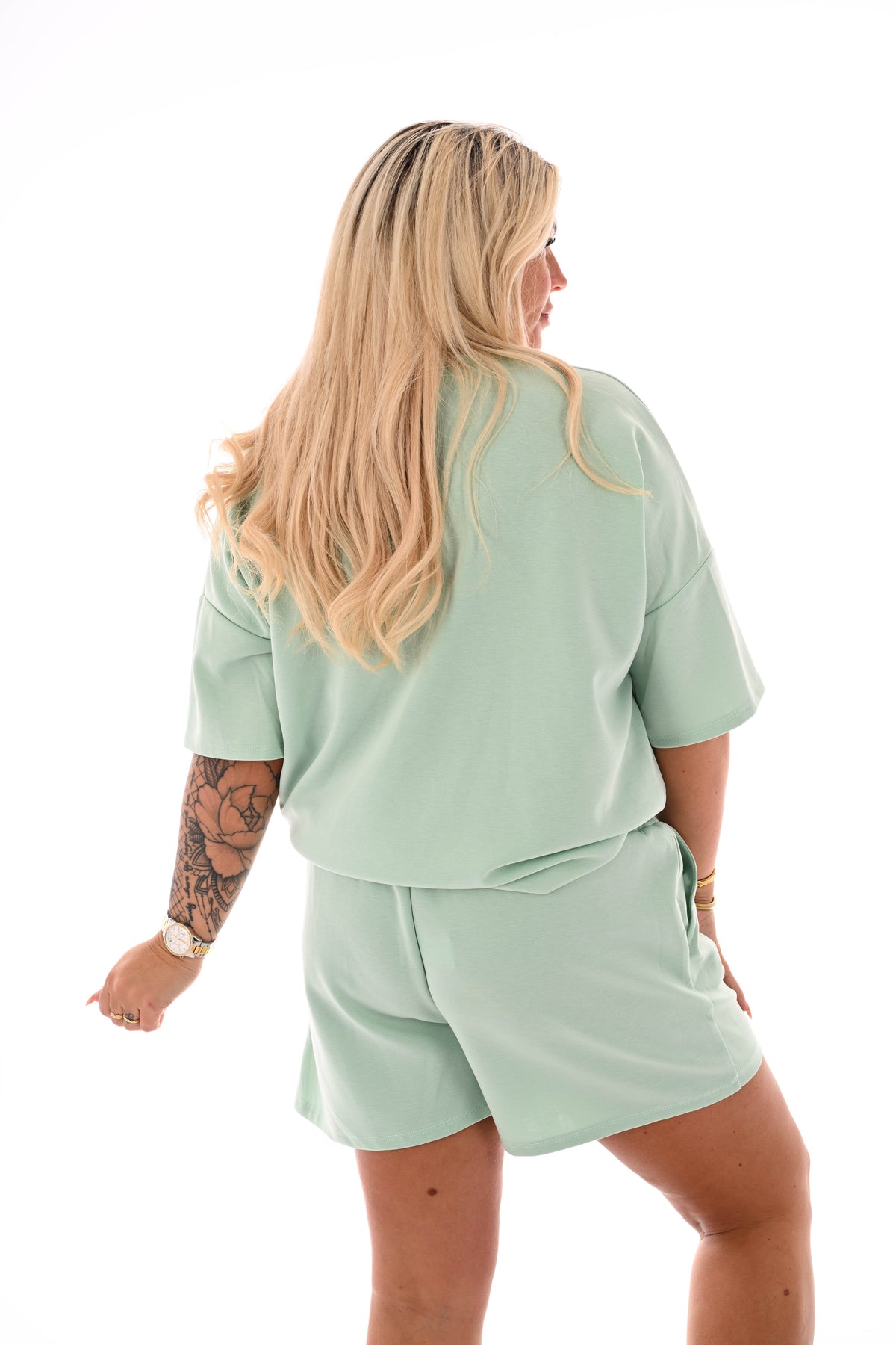 Twinset applicatie uni lichtgroen