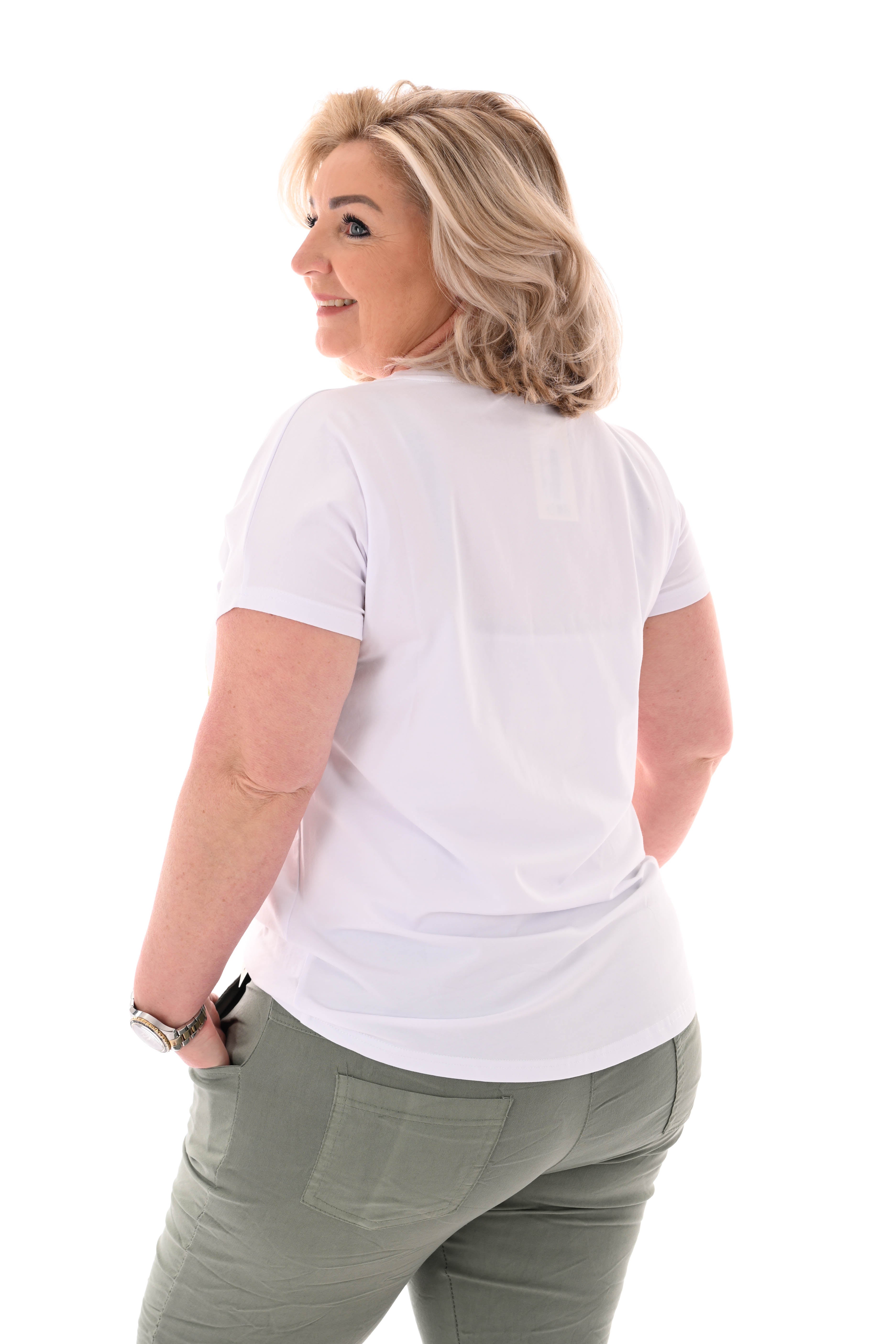 T-shirt vegen glitter lichtgroen