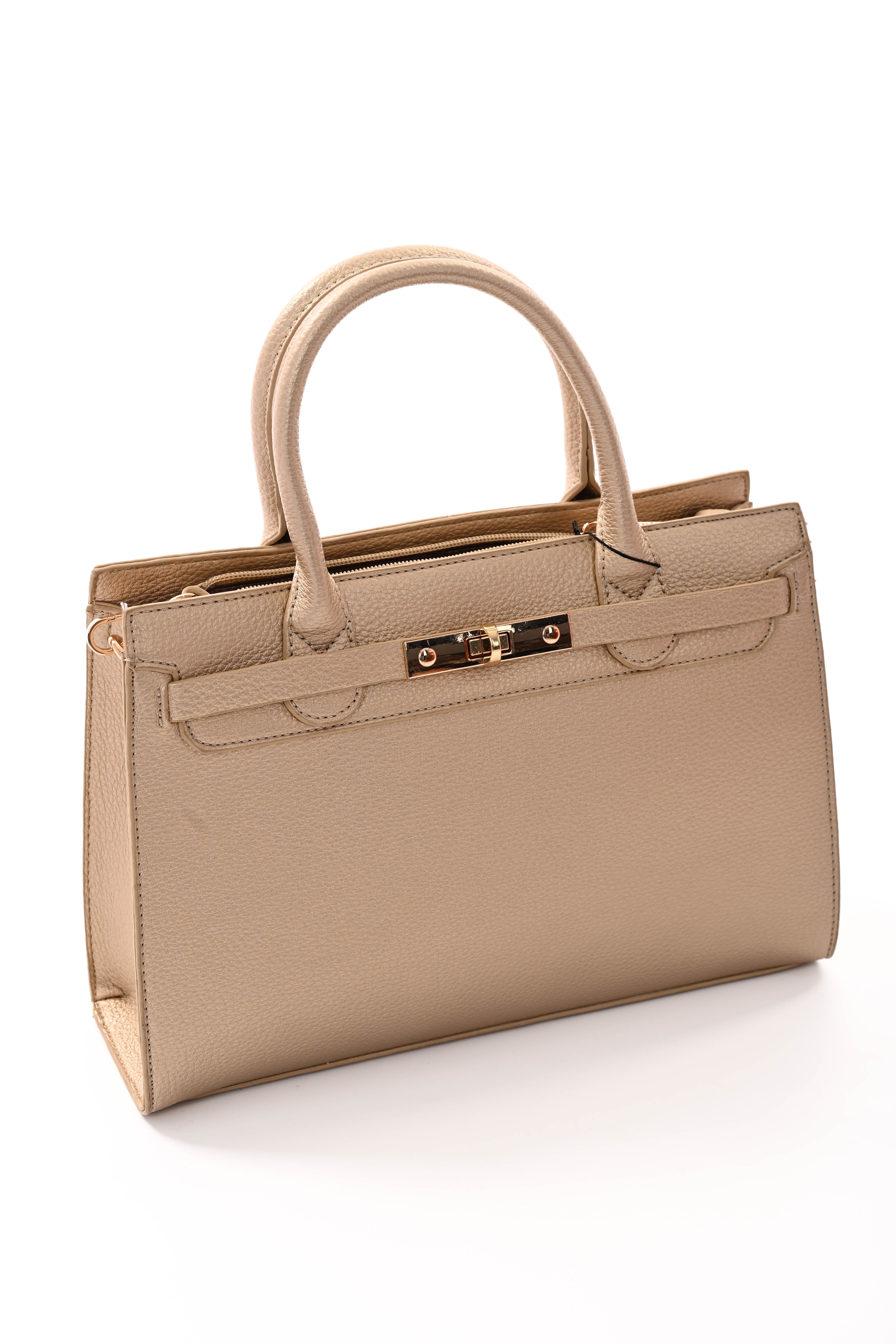 Midi tas met gesp goud