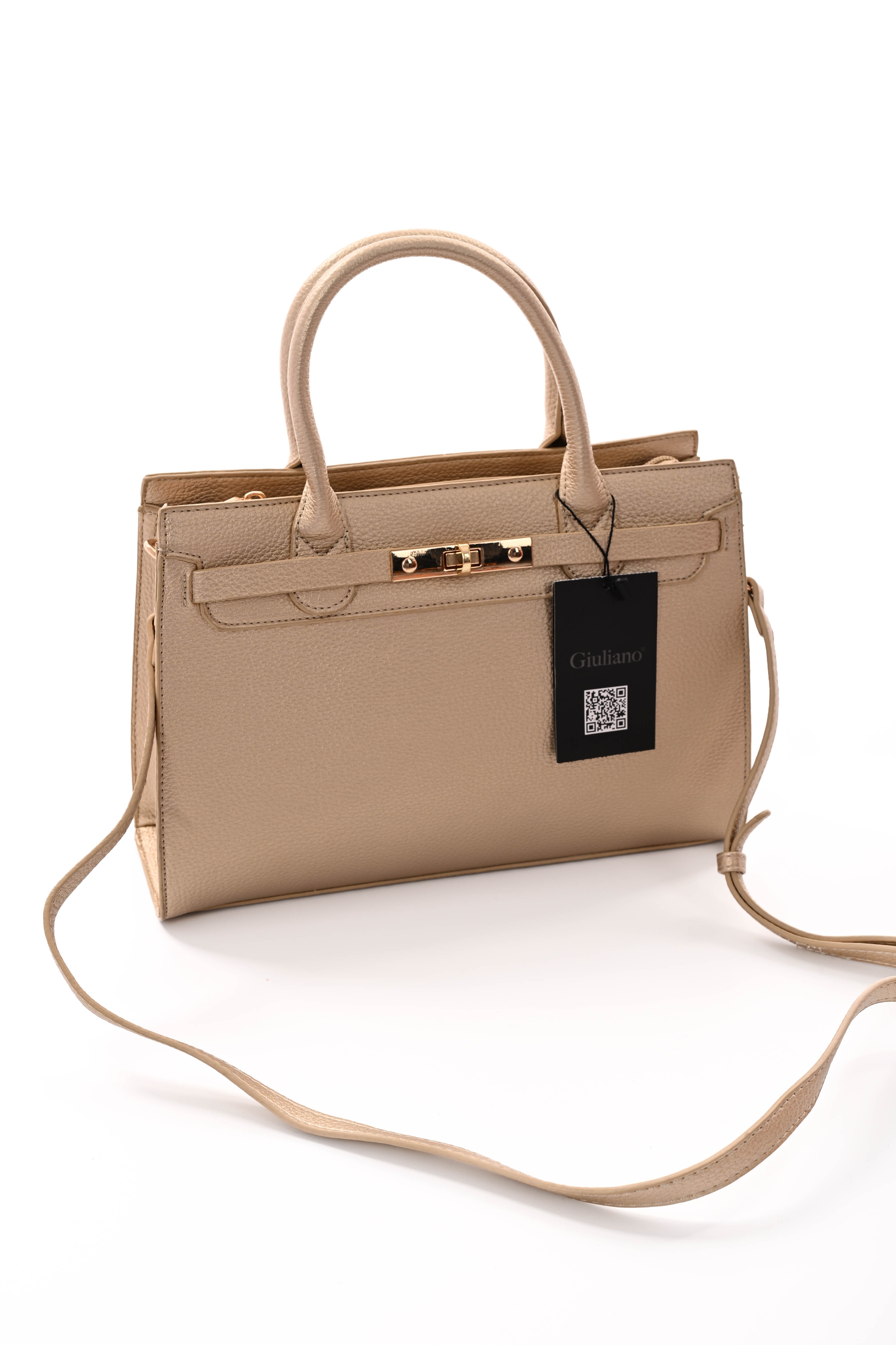 Midi tas met gesp goud