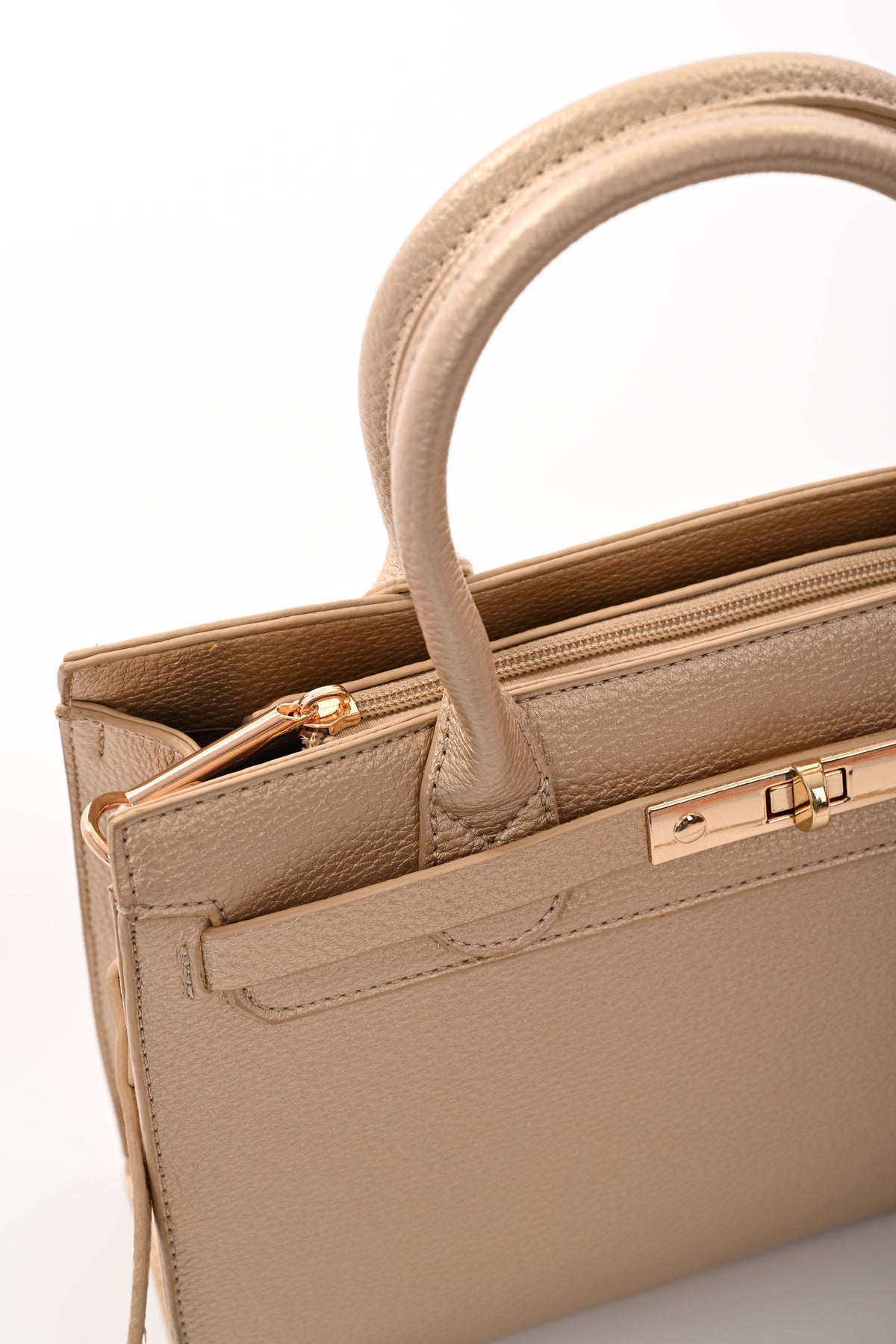 Midi tas met gesp goud