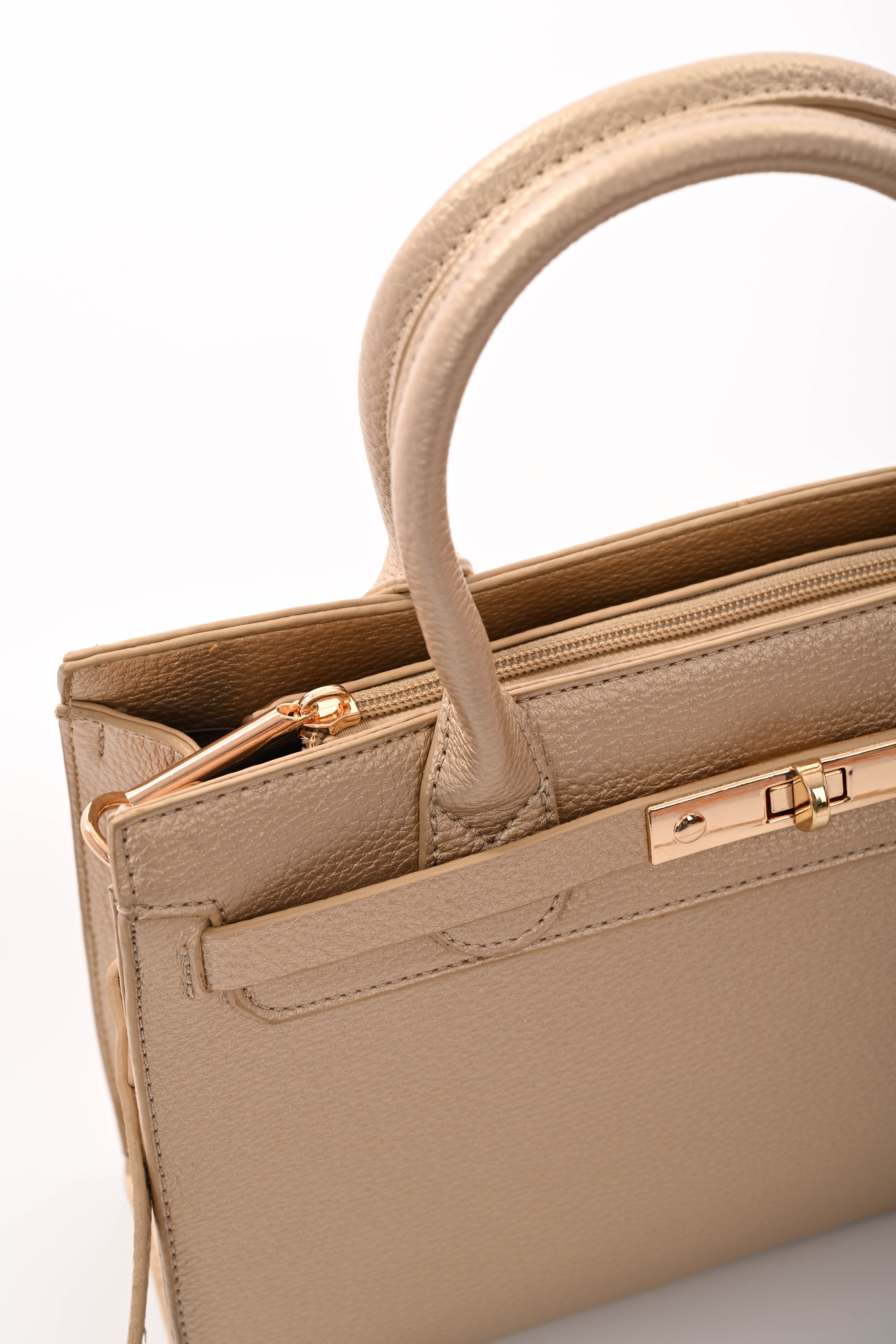 Midi tas met gesp goud