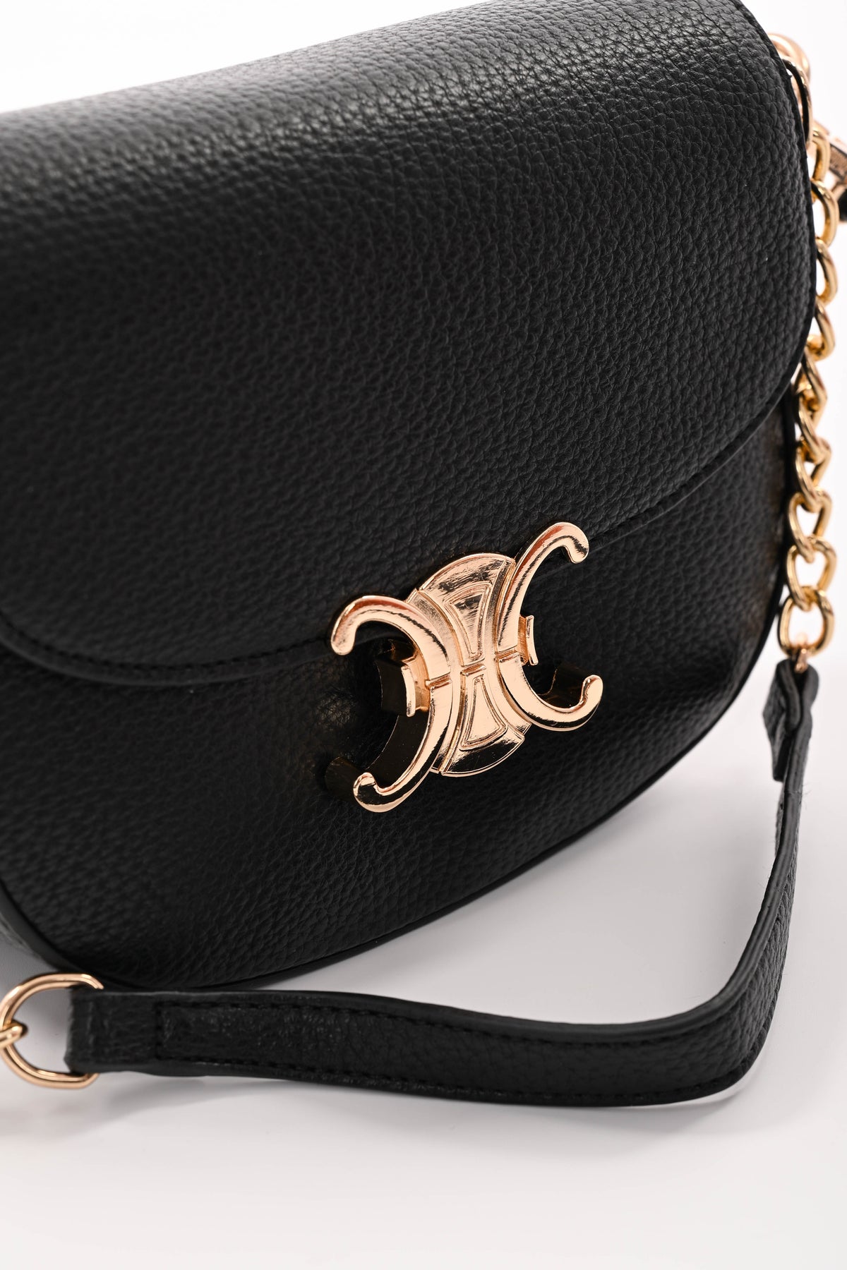 Crossbody tas met  C sluiting zwart