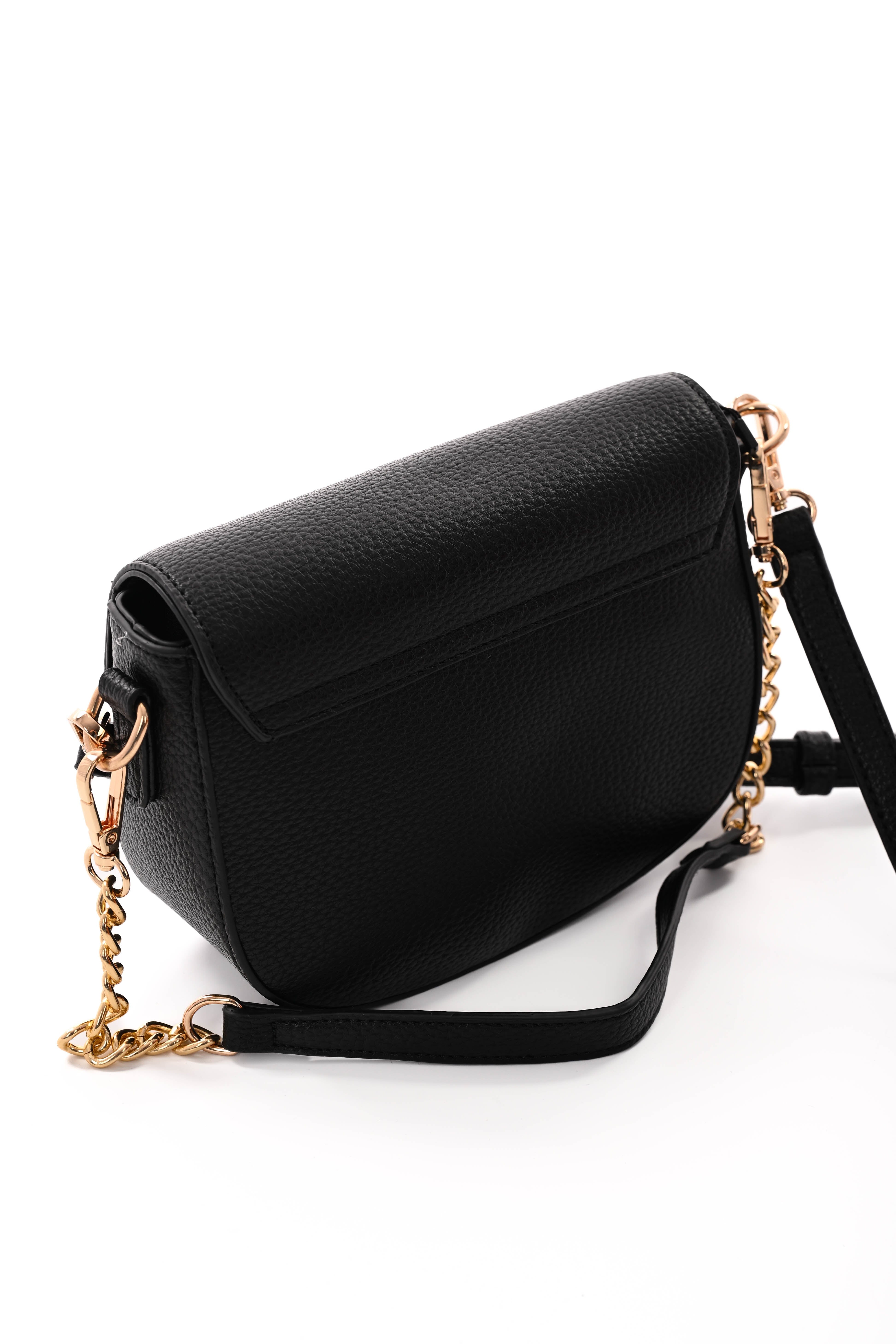 Crossbody tas met  C sluiting zwart