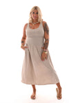 Jurk lang beige