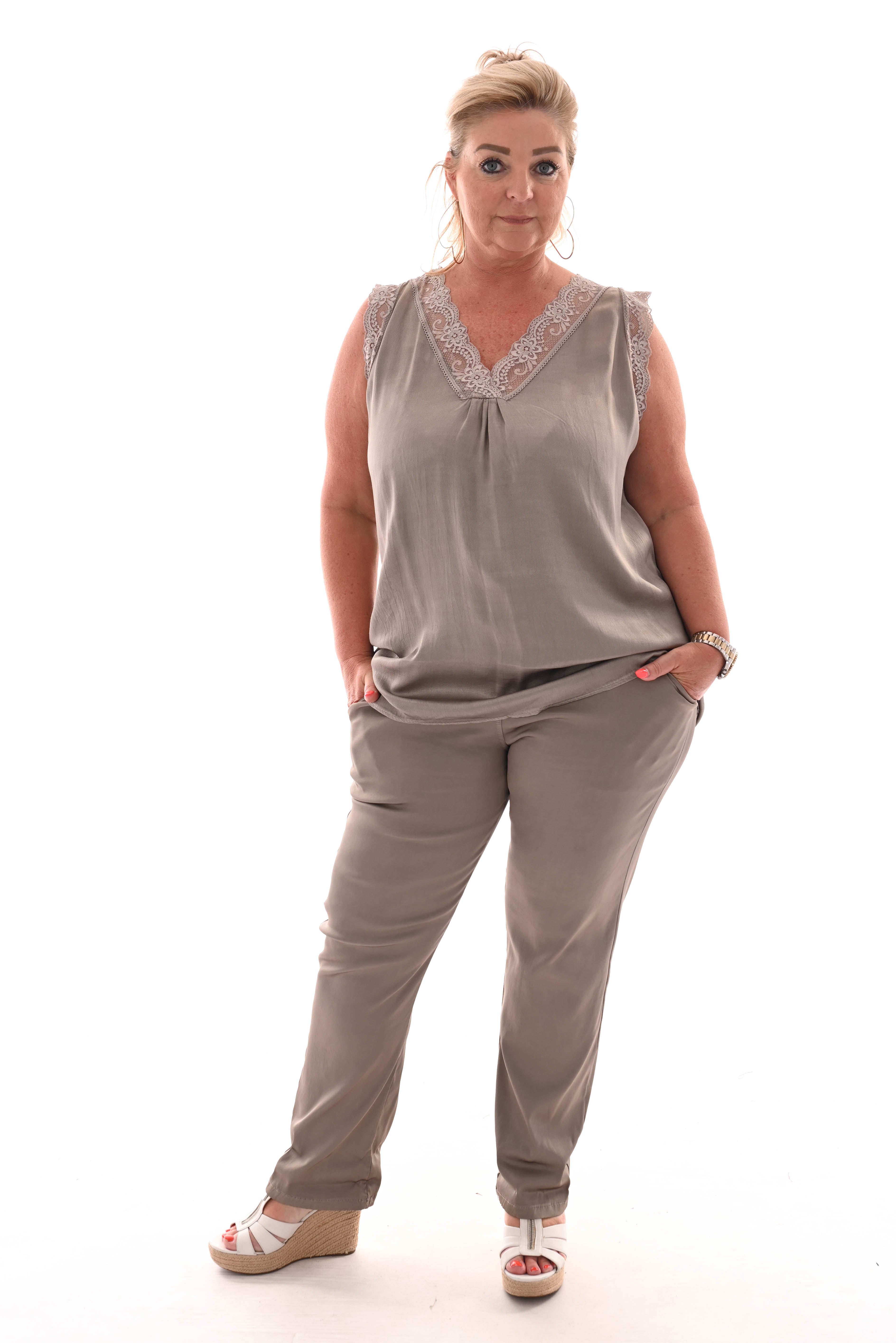Silky broek uni taupe