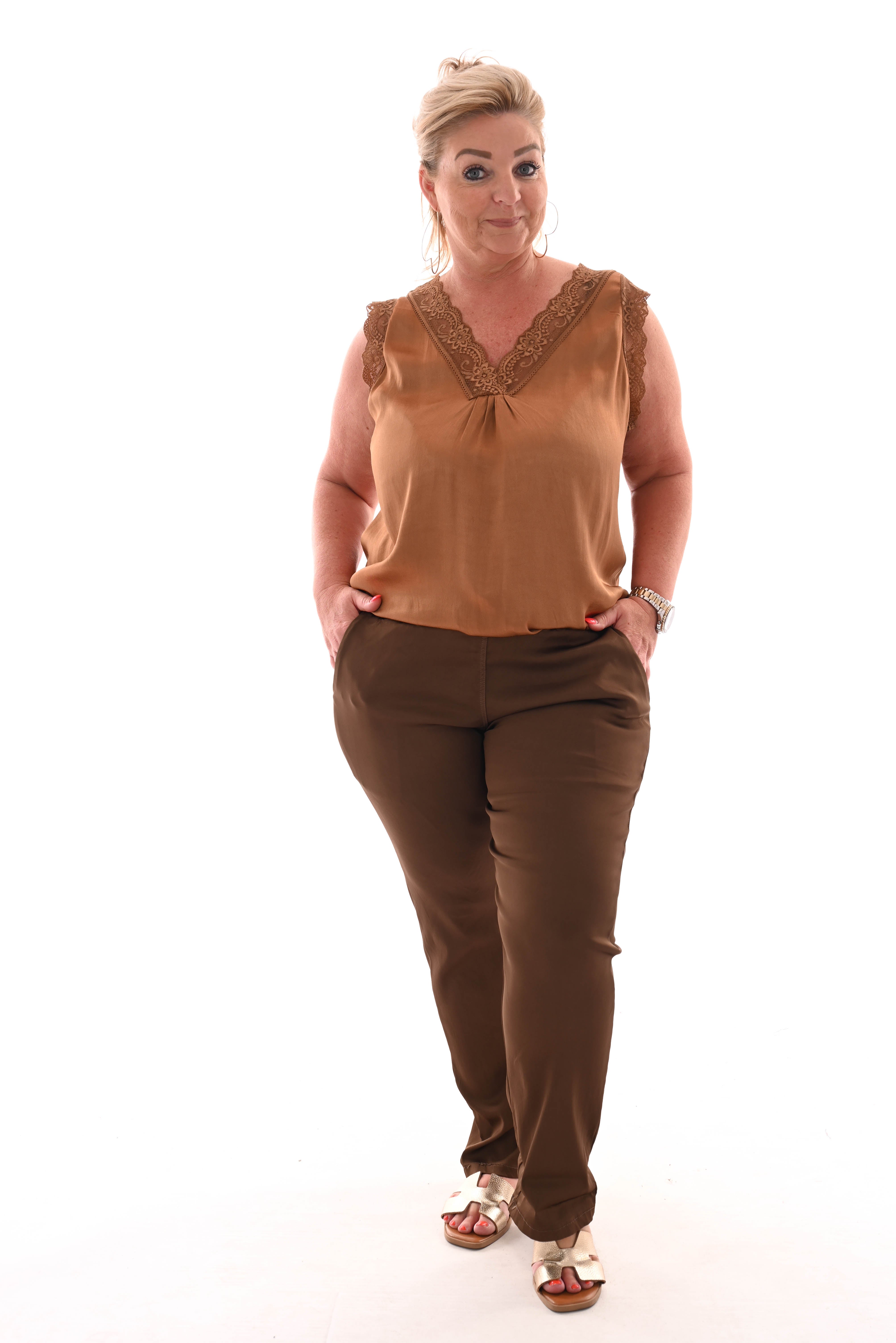 Silky broek uni bruin