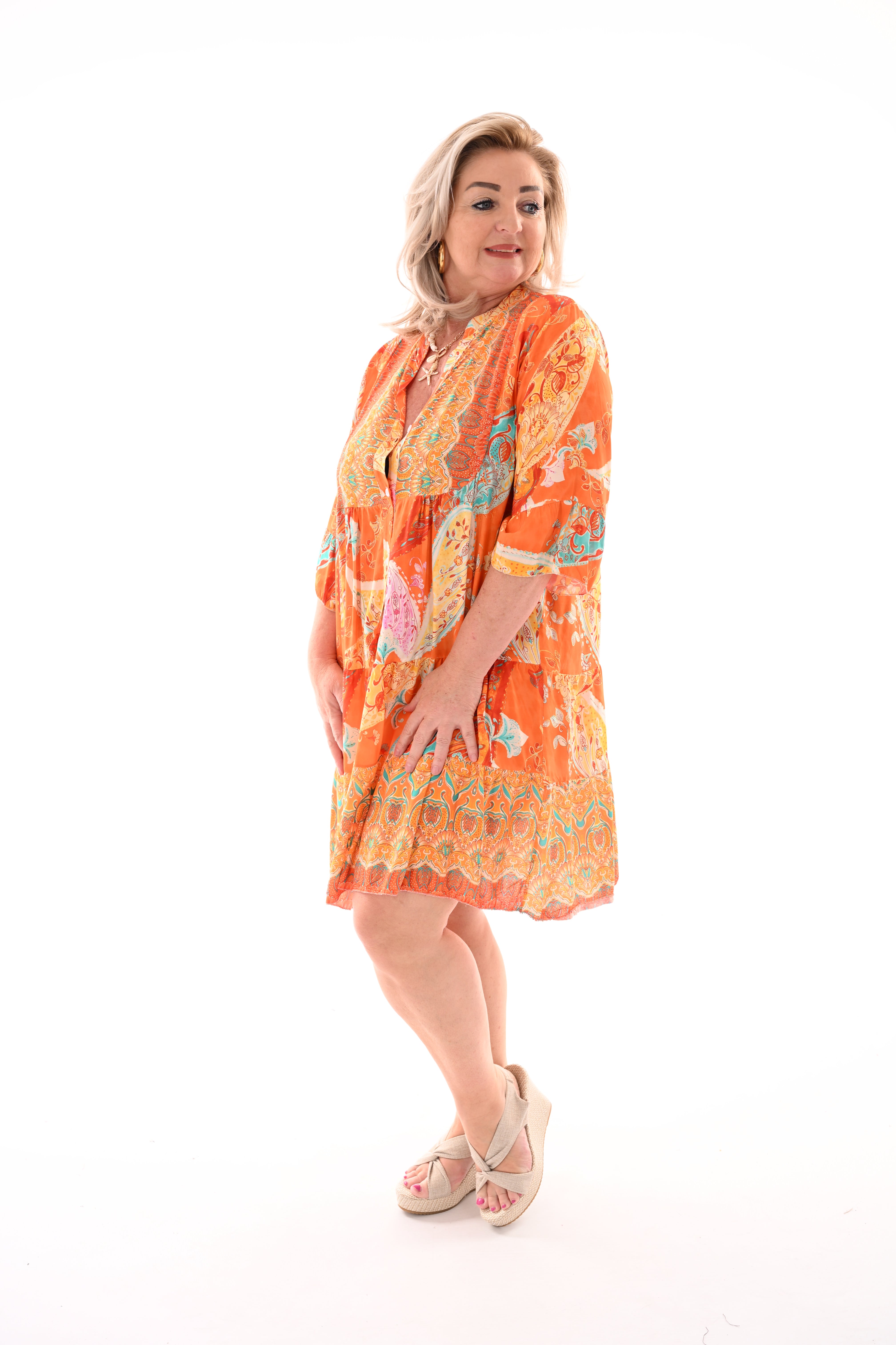 Tuniek paisley oranje