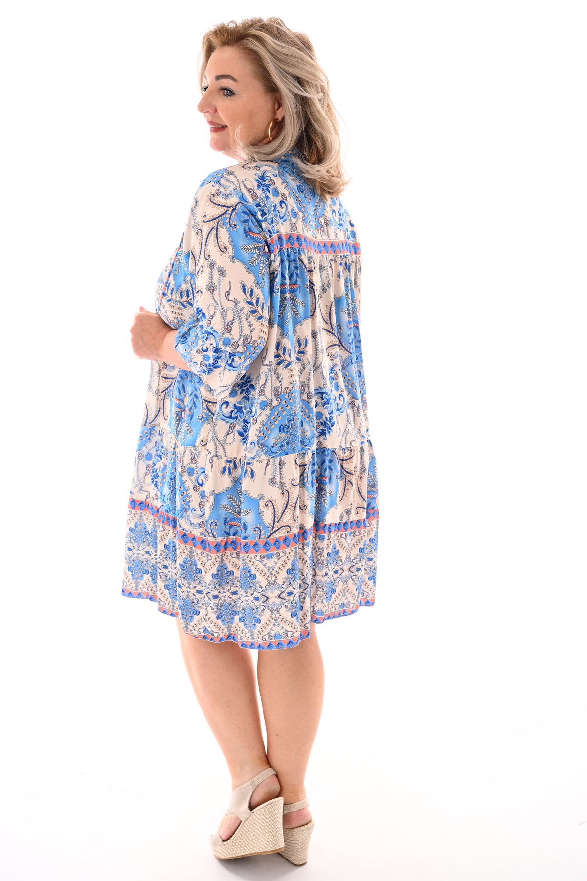 Tuniek paisley blauw