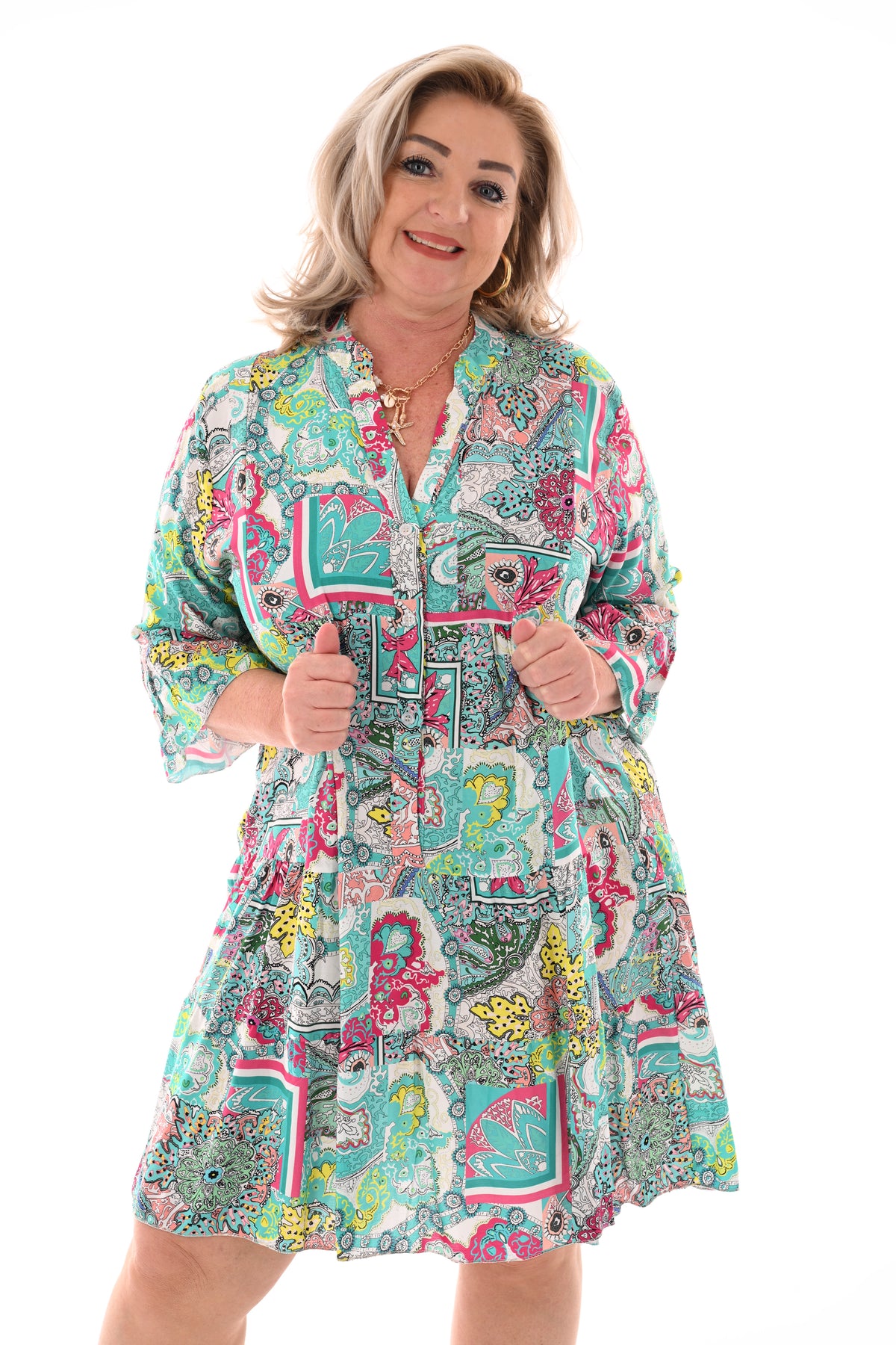 Tuniek barok turquoise