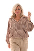 Blouse print strepen beige