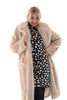 Lange jas faux fur gemixt creme