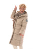 Puffer jas look me beige