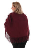 Omslag doek met franjes bordeaux