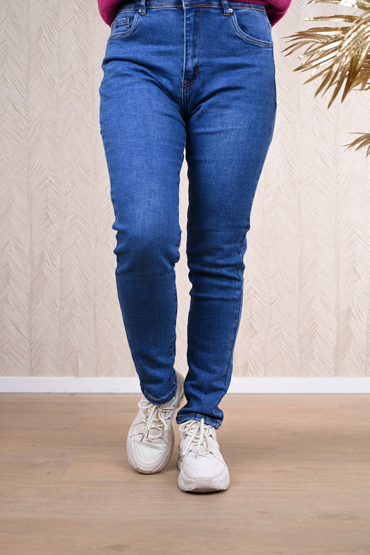 Norfy basic skinny jeans wassing blauw