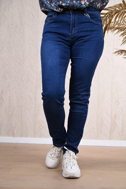 Norfy basic skinny jeans donkere wassing blauw