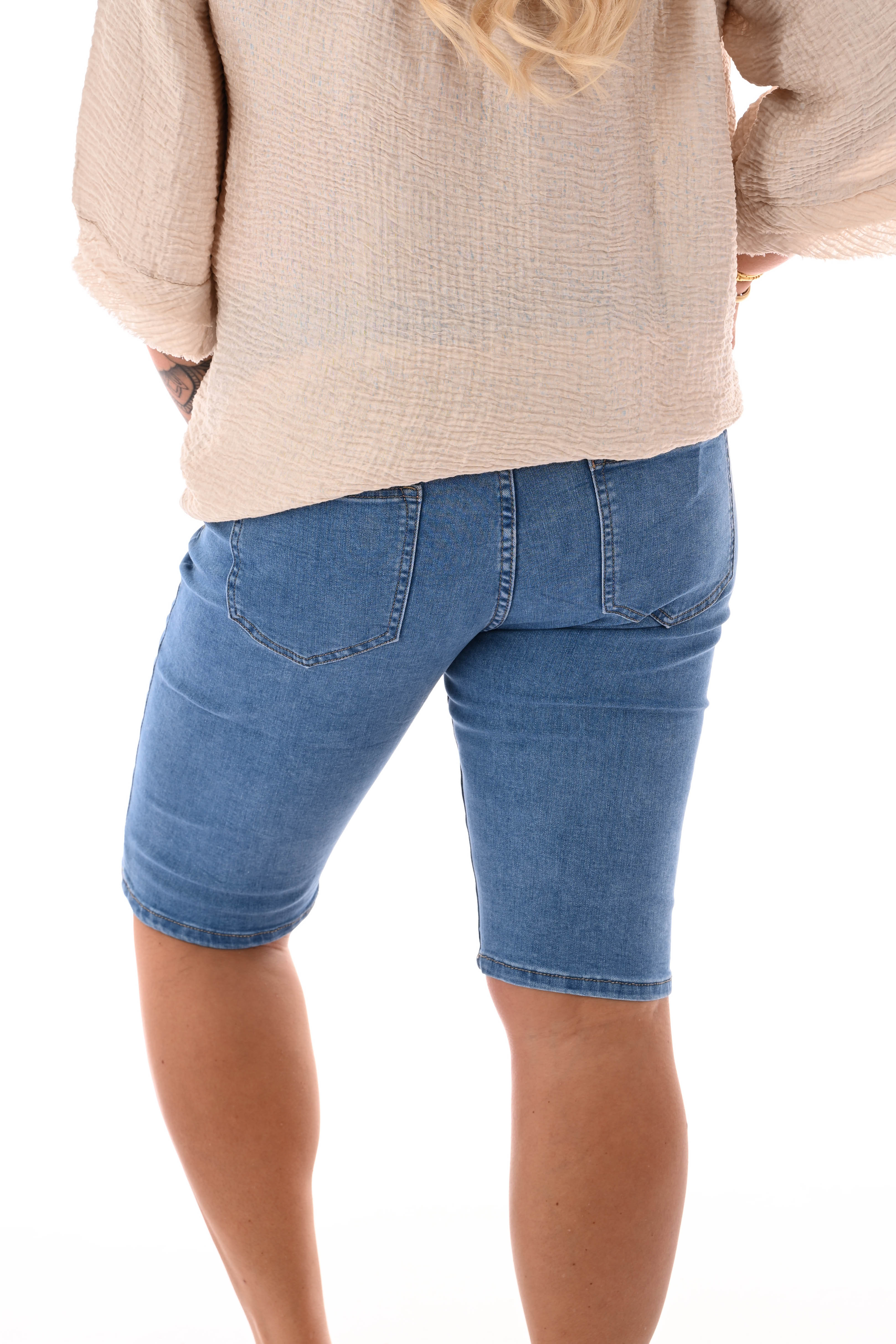 BS jeans bermuda blauw