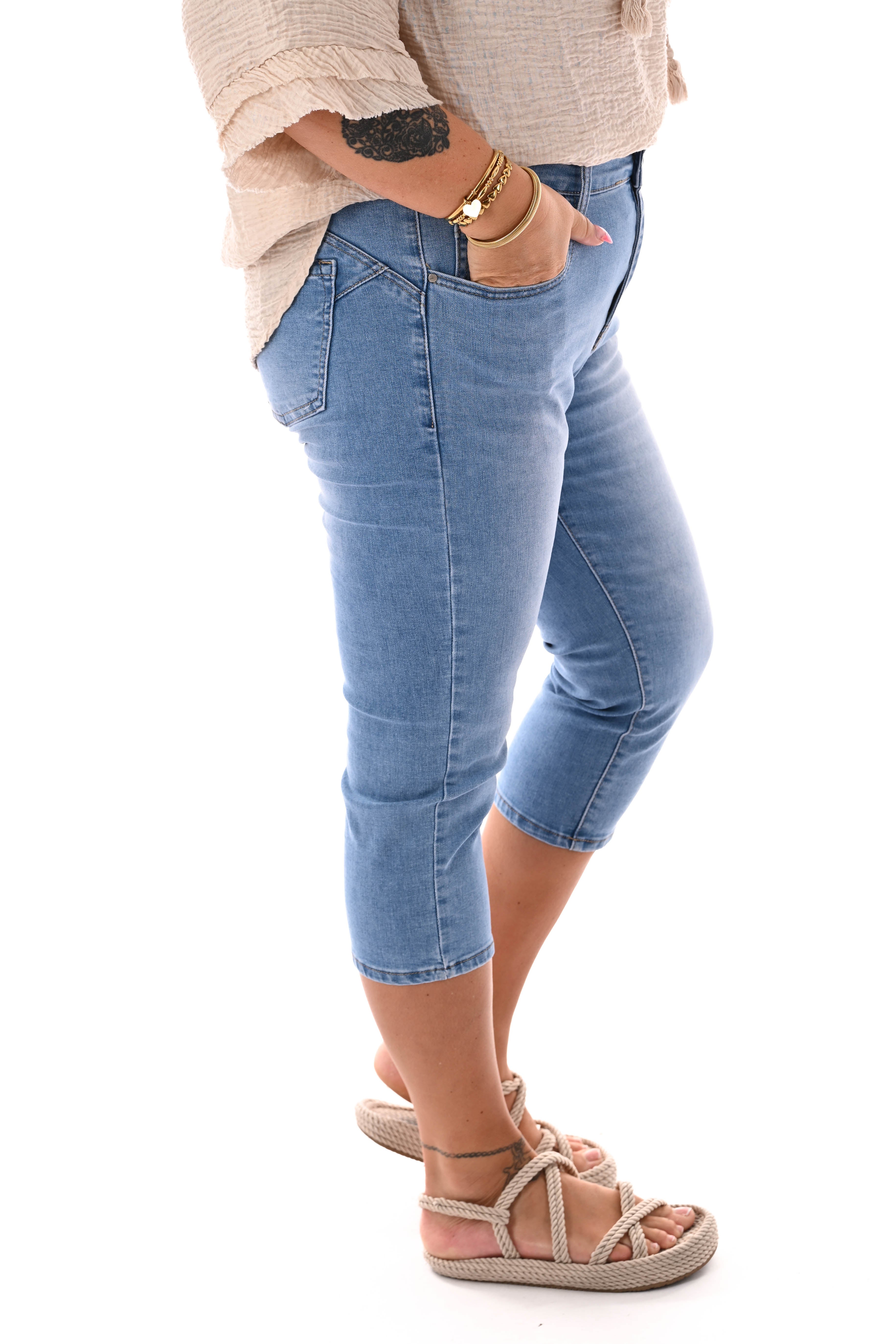 BS jeans capri blauw