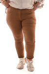 Stretchbroek uni camel