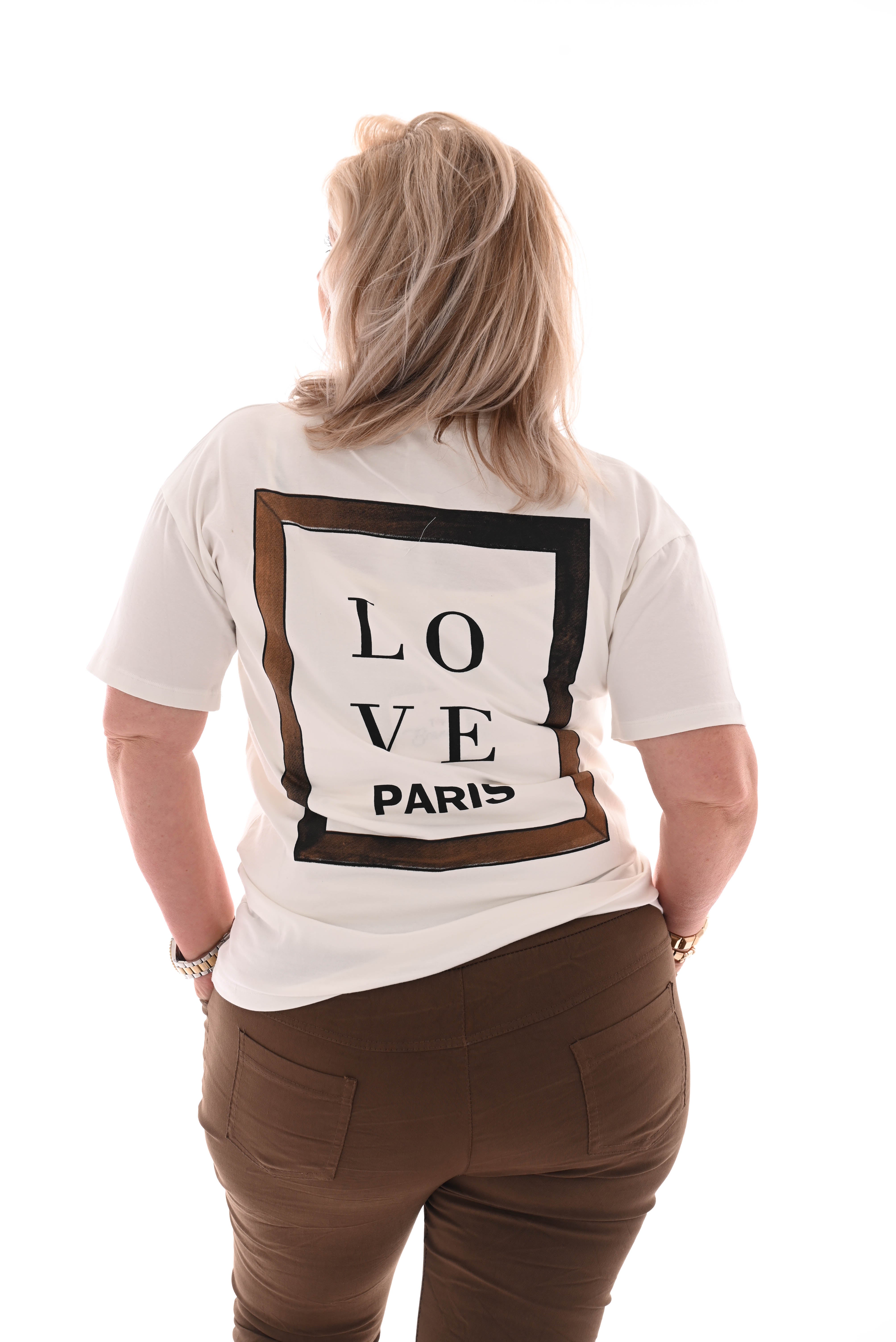 T-shirt love paris roomwit/goud