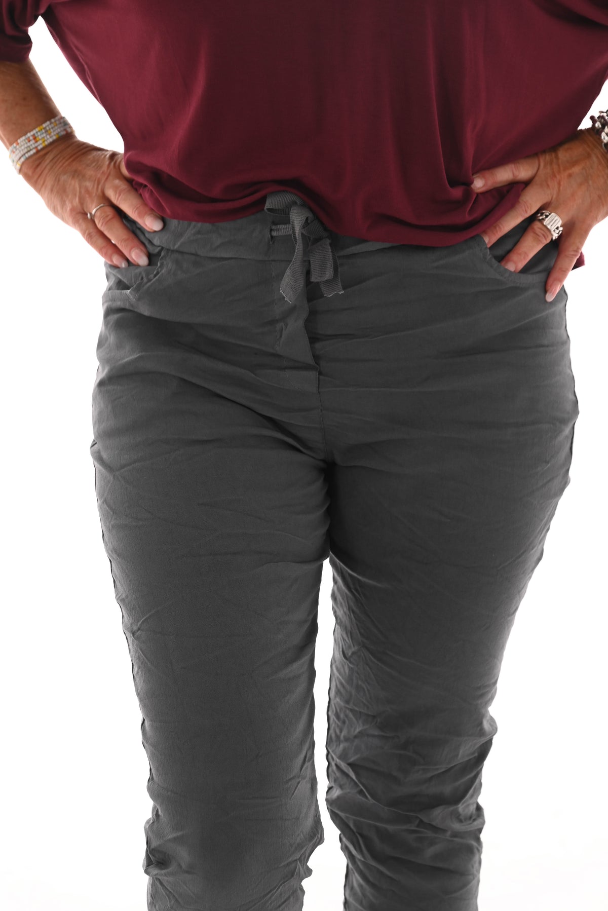 Stretchbroek uni antraciet