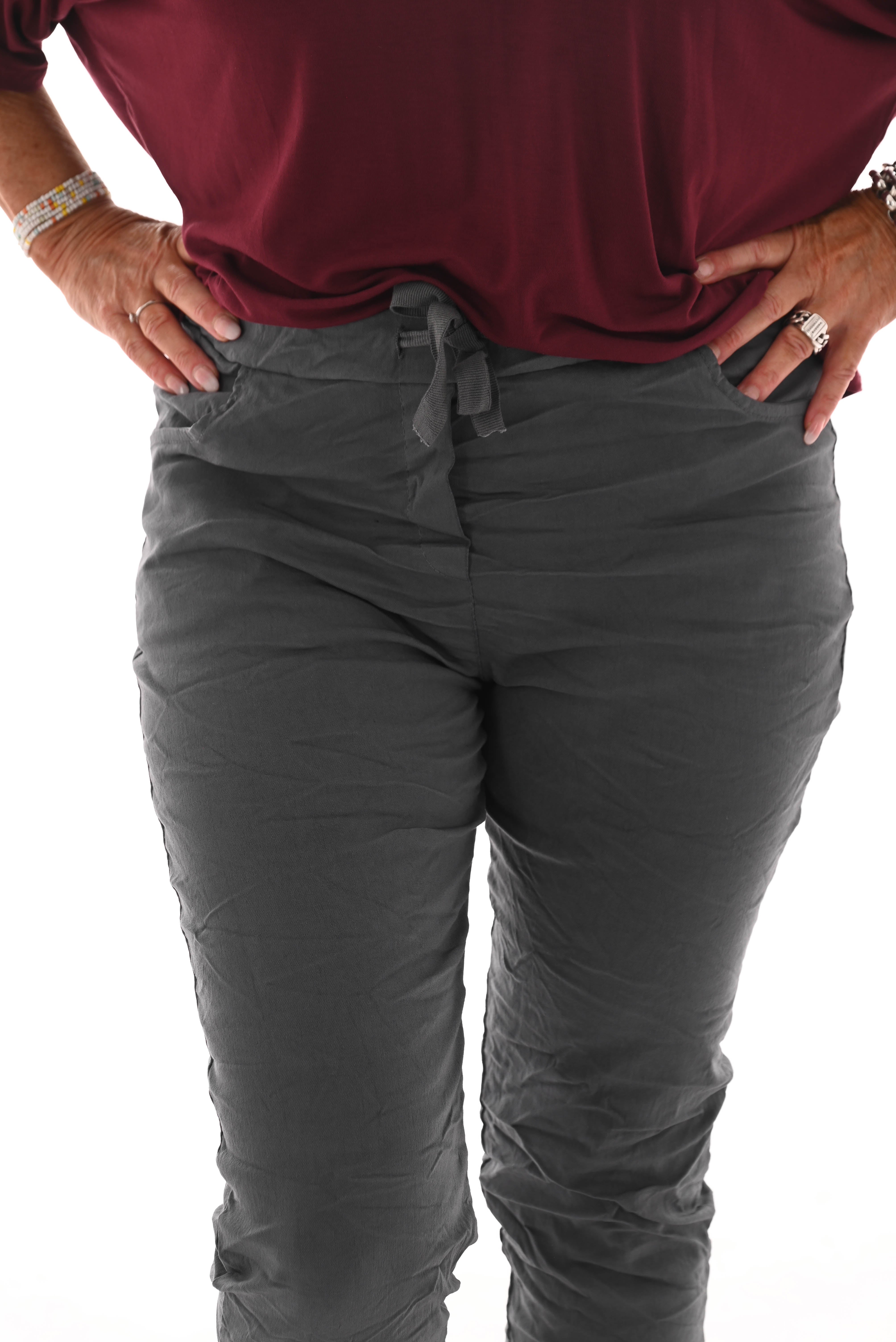 Stretchbroek uni antraciet