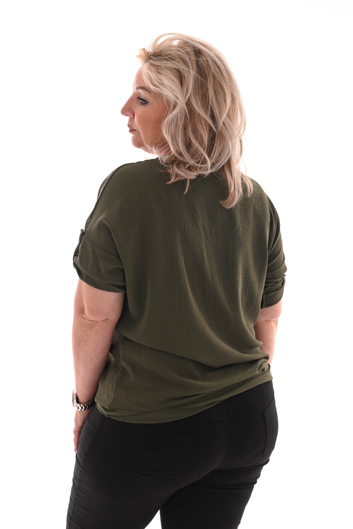 Top knoopjes met knoop groen