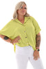 Oversized blouse uni lime