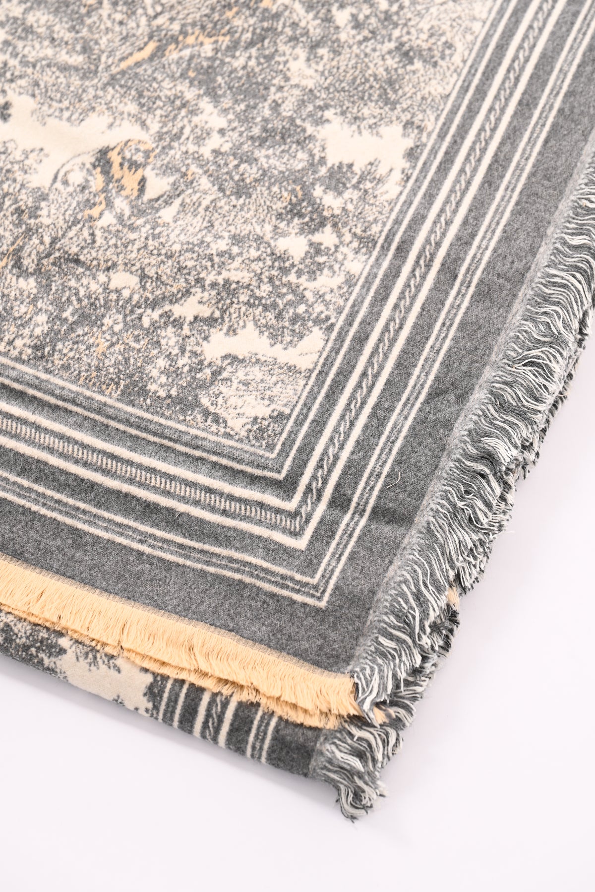 Sjaal Toile de Jouy grijs