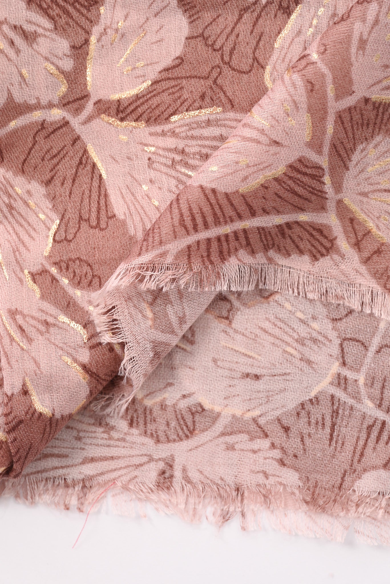 Sjaal fijne bloemen lichtroze